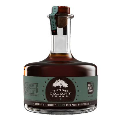 13th Colony Maple Wood Spirals Finished Rye Whiskey 113 Proof