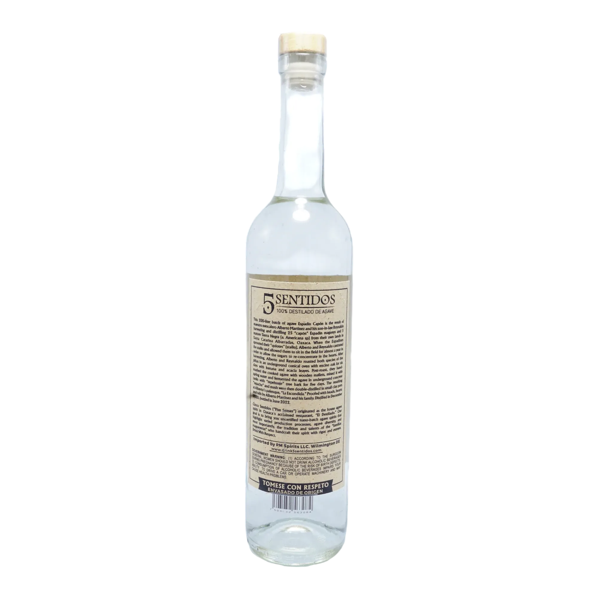 5 Sentidos Espadín Capón Mezcal