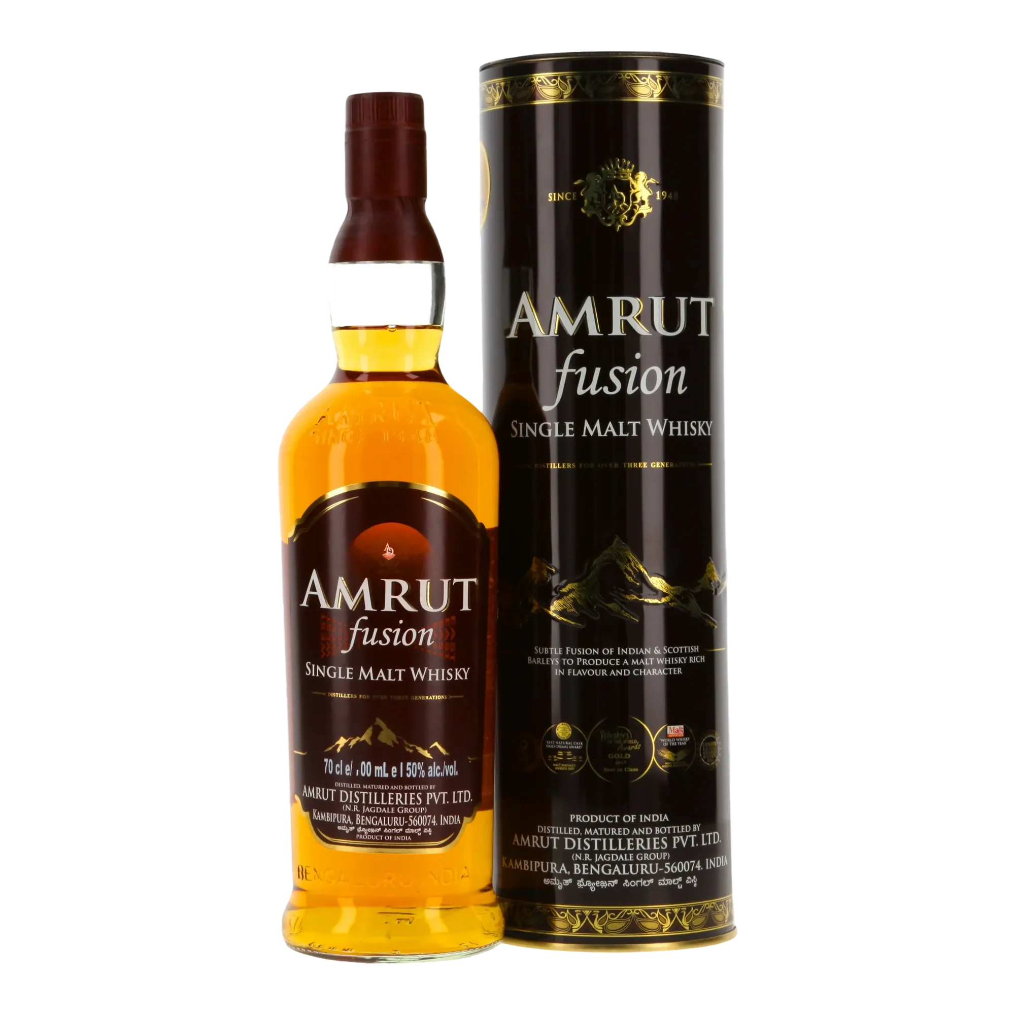 Amrut Fusion Single Malt Indian Whisky 100 Proof