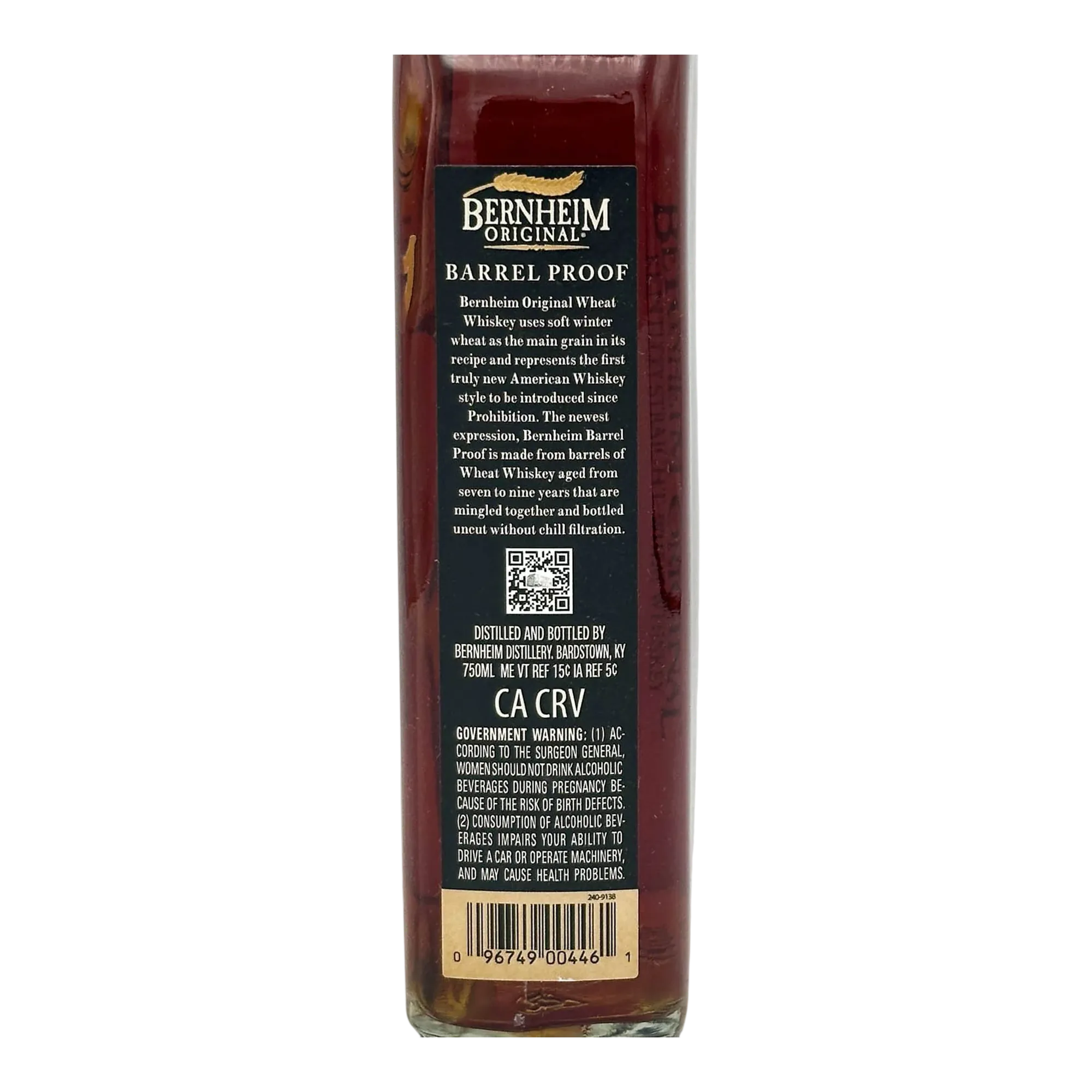 Bernheim Original Barrel Proof Wheat Whiskey
