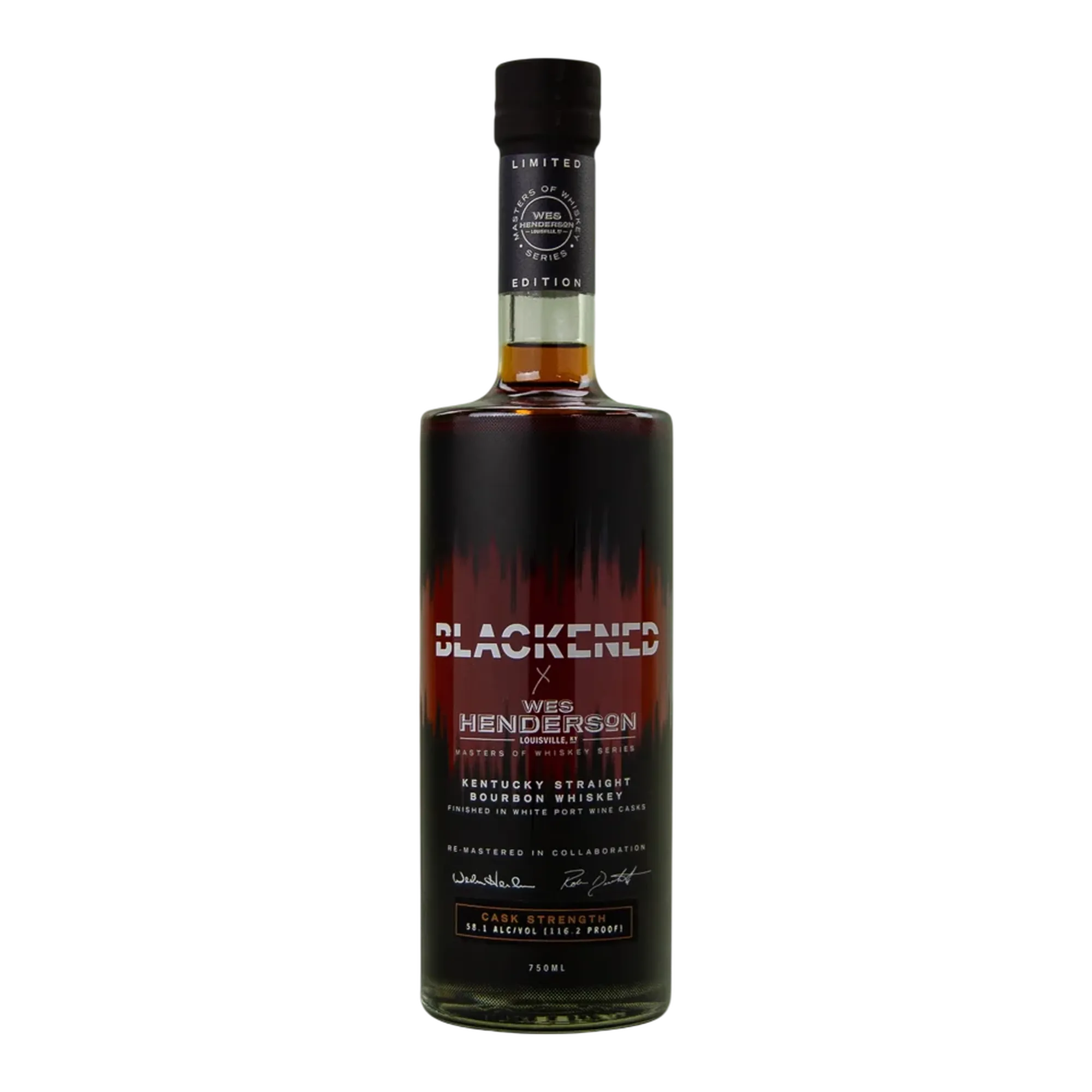 BLACKENED x Wes Henderson 6 Year Old Kentucky Straight Bourbon Whiskey Finished in White Port Wine Casks, Cask Strength
