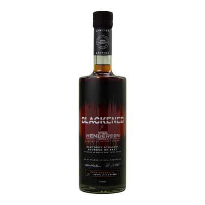 BLACKENED x Wes Henderson 6 Year Old Kentucky Straight Bourbon Whiskey Finished in White Port Wine Casks, Cask Strength
