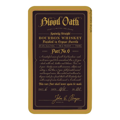 Blood Oath Pact Kentucky Straight Bourbon Whiskey