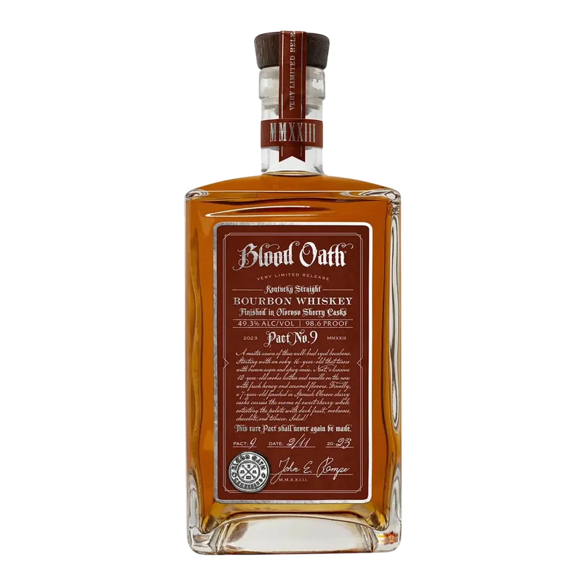 Blood Oath Pact No. 9 Kentucky Straight Bourbon Whiskey