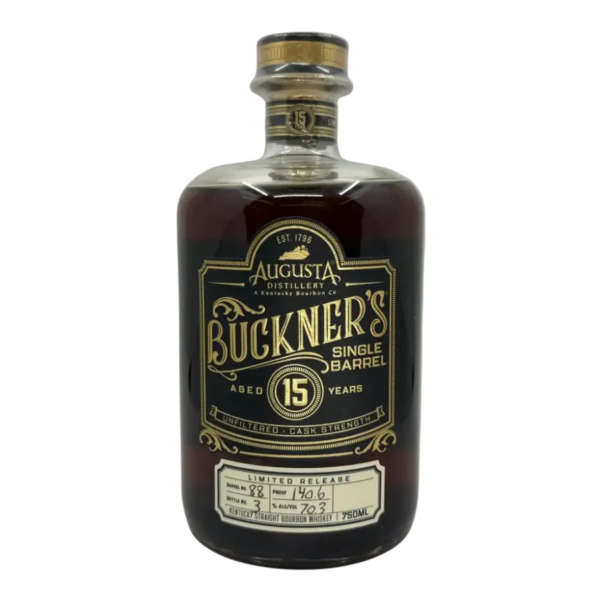 Buckner’s 15 Year Old Single Barrel Kentucky Straight Bourbon Whiskey