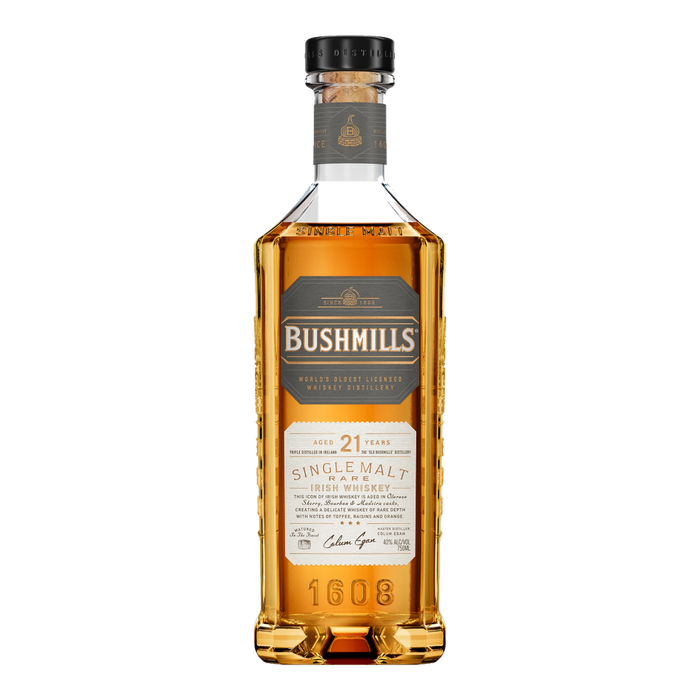 bushmills 21 year old single malt irish whiskey