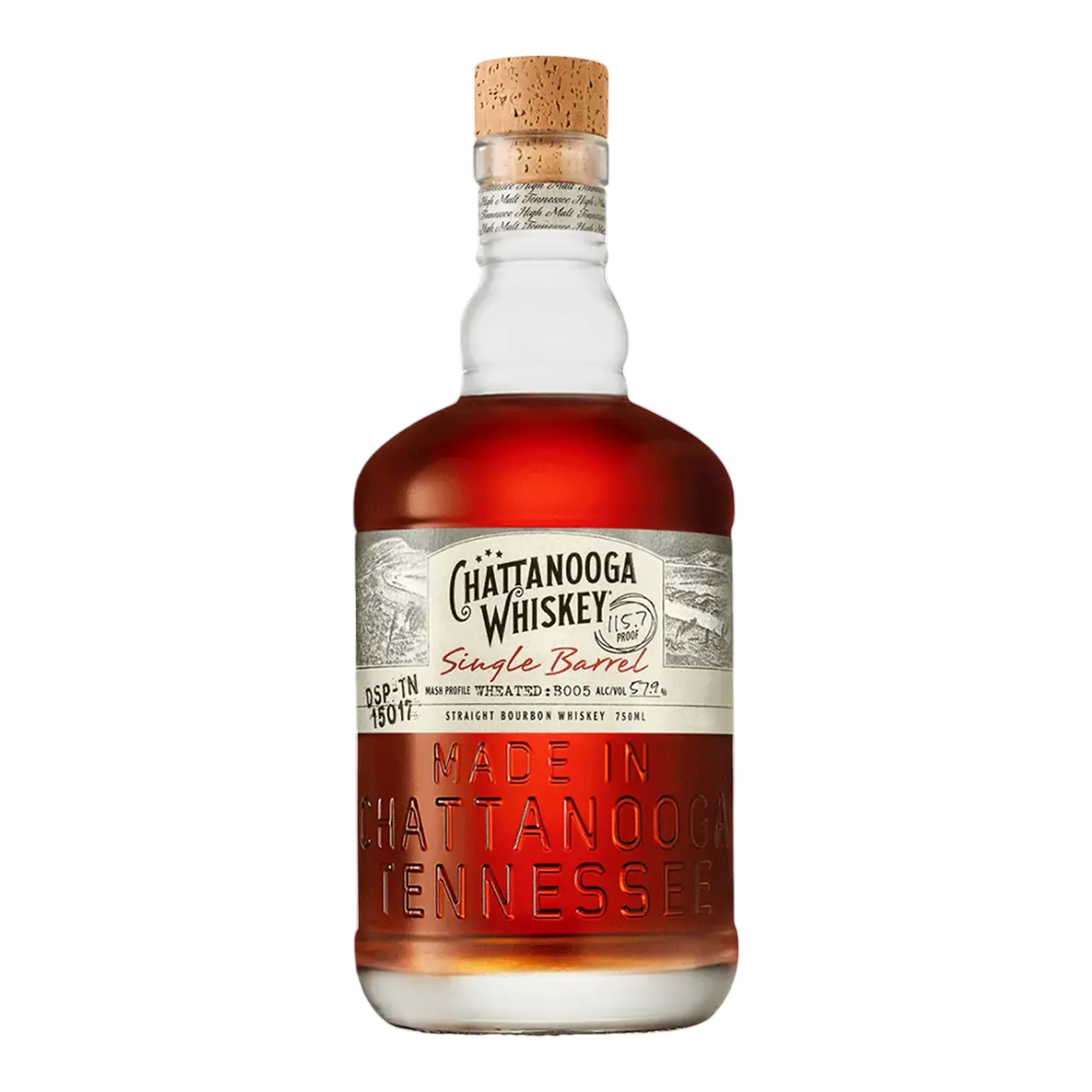 Chattanooga Whiskey Single Barrel Bourbon Whiskey 120 Proof