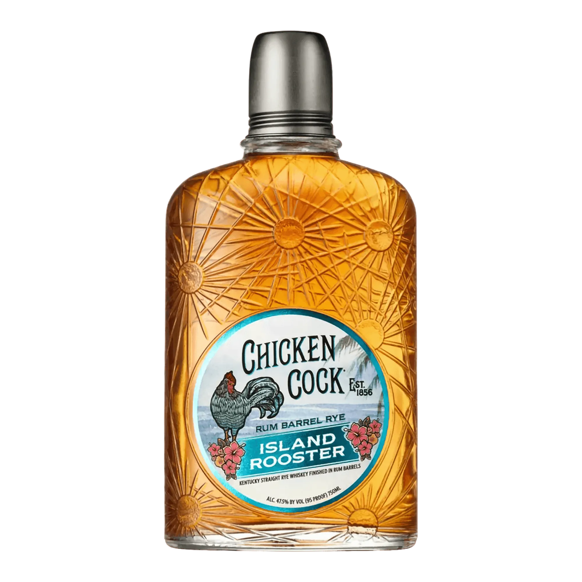 Chicken Cock Island Rooster Rum Barrel Finished Kentucky Straight Rye Whiskey
