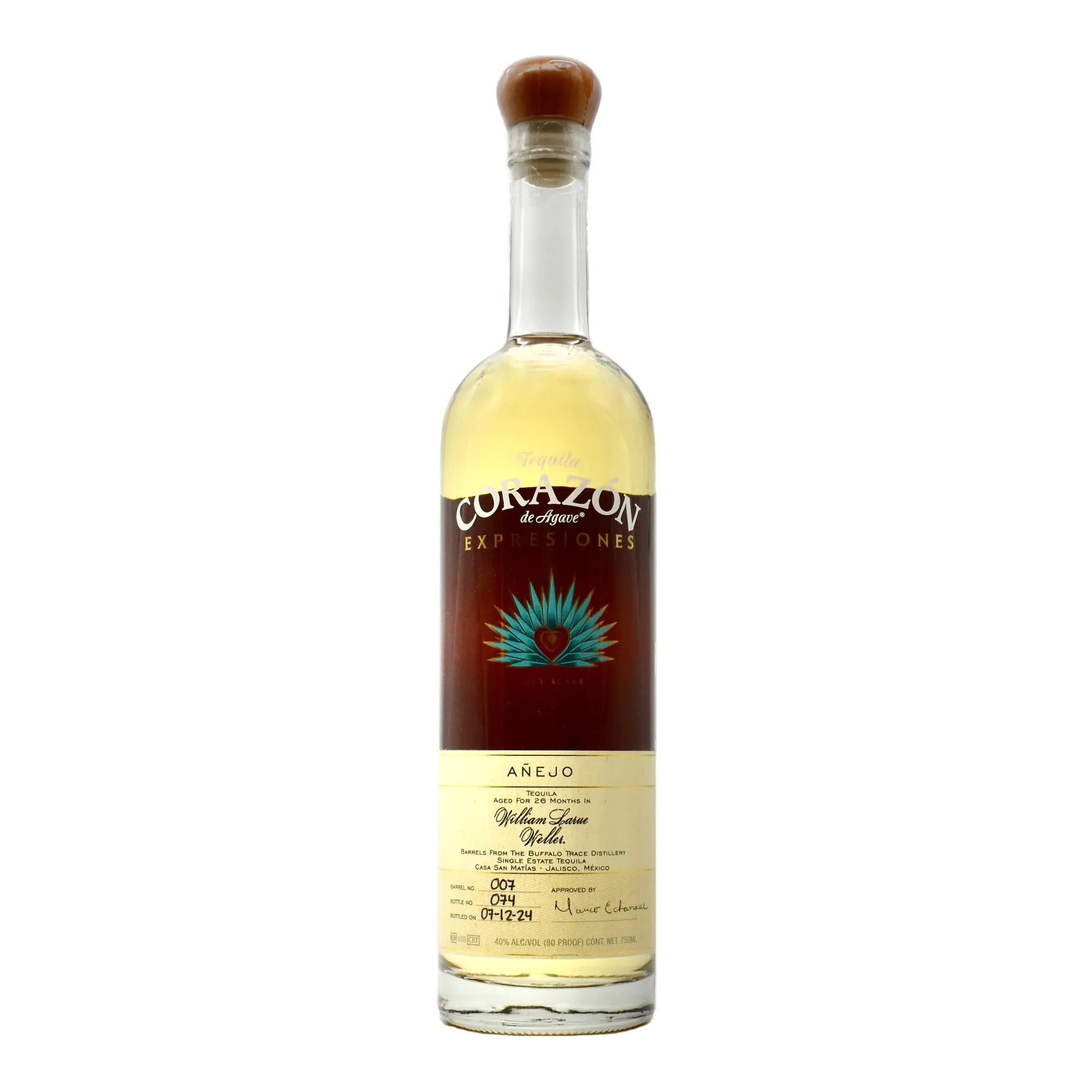 Corazón Expresiones Añejo Tequila Aged in W.L. Weller Bourbon Barrels