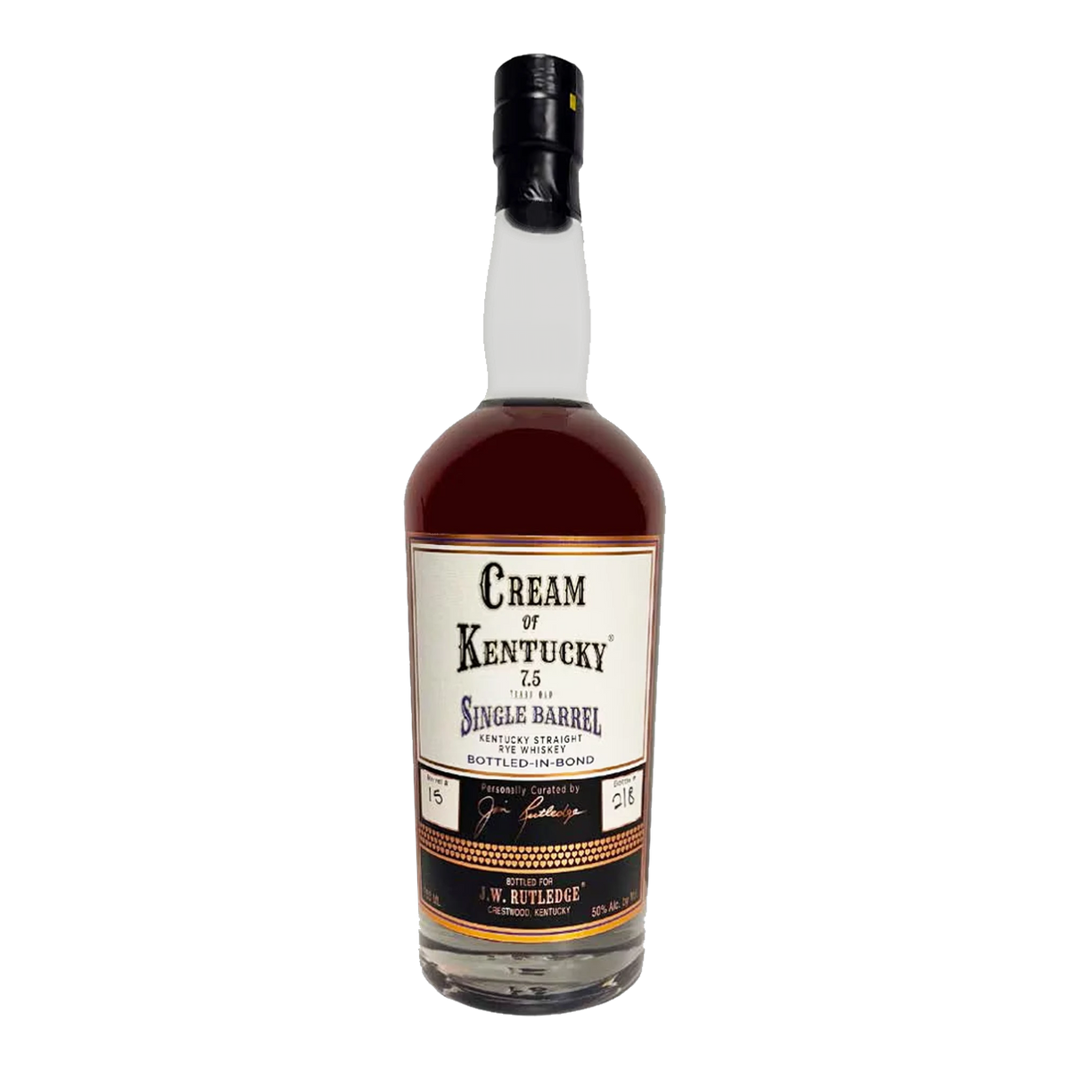 cream of kentucky 7 5 year old single barrel bourbon whiskey