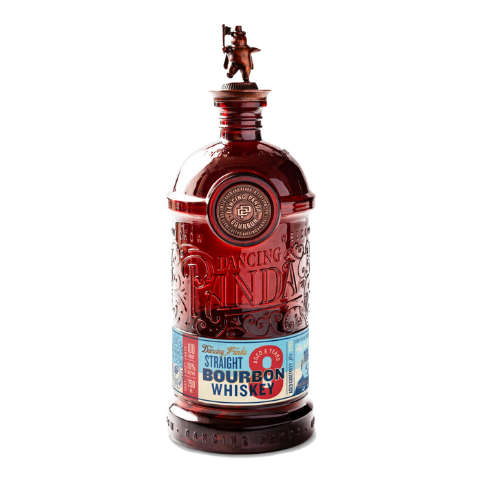 dancing panda 8 year old straight bourbon whiskey
