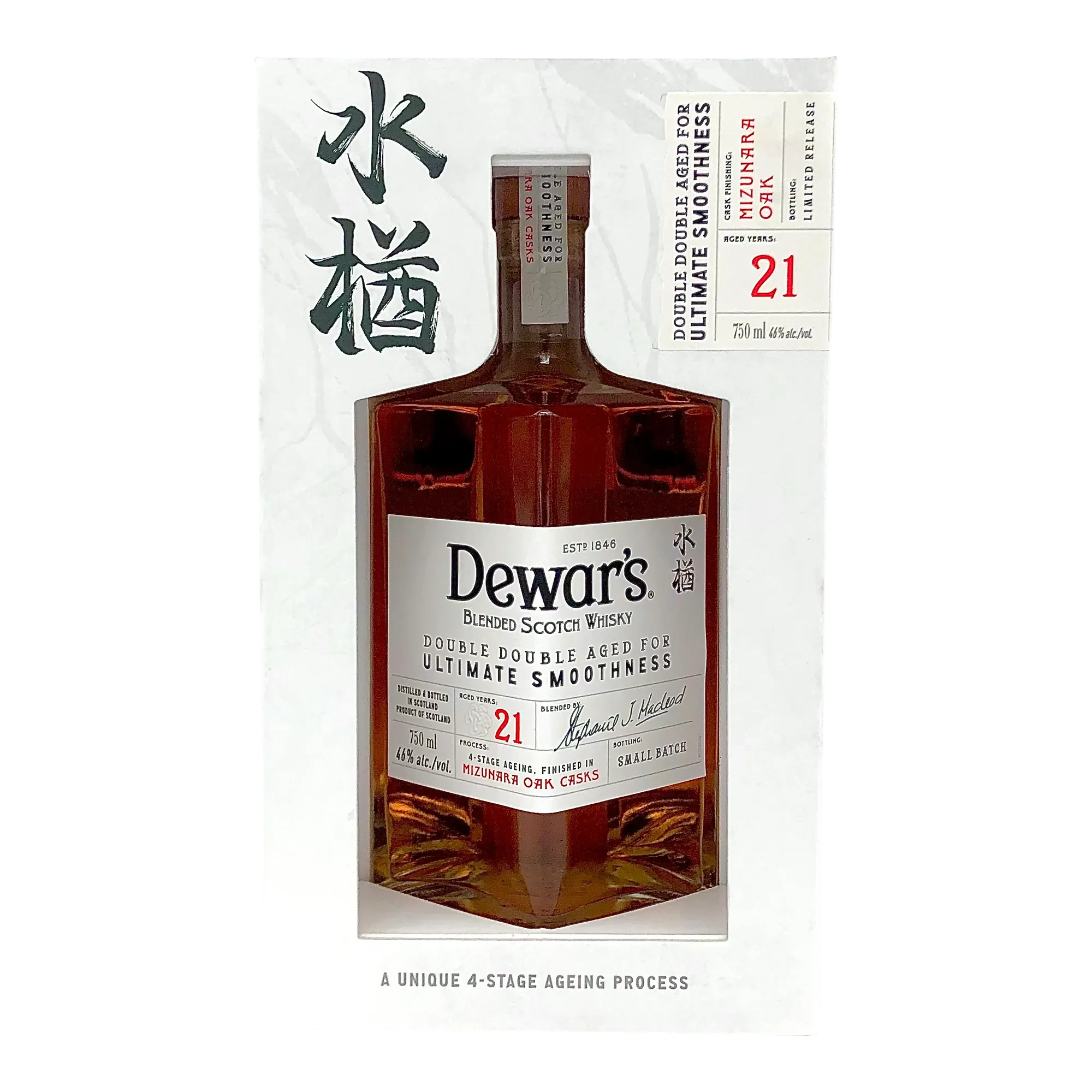 Dewar’s Double Double 21 Year Old Mizunara Oak Blended Scotch Whisky