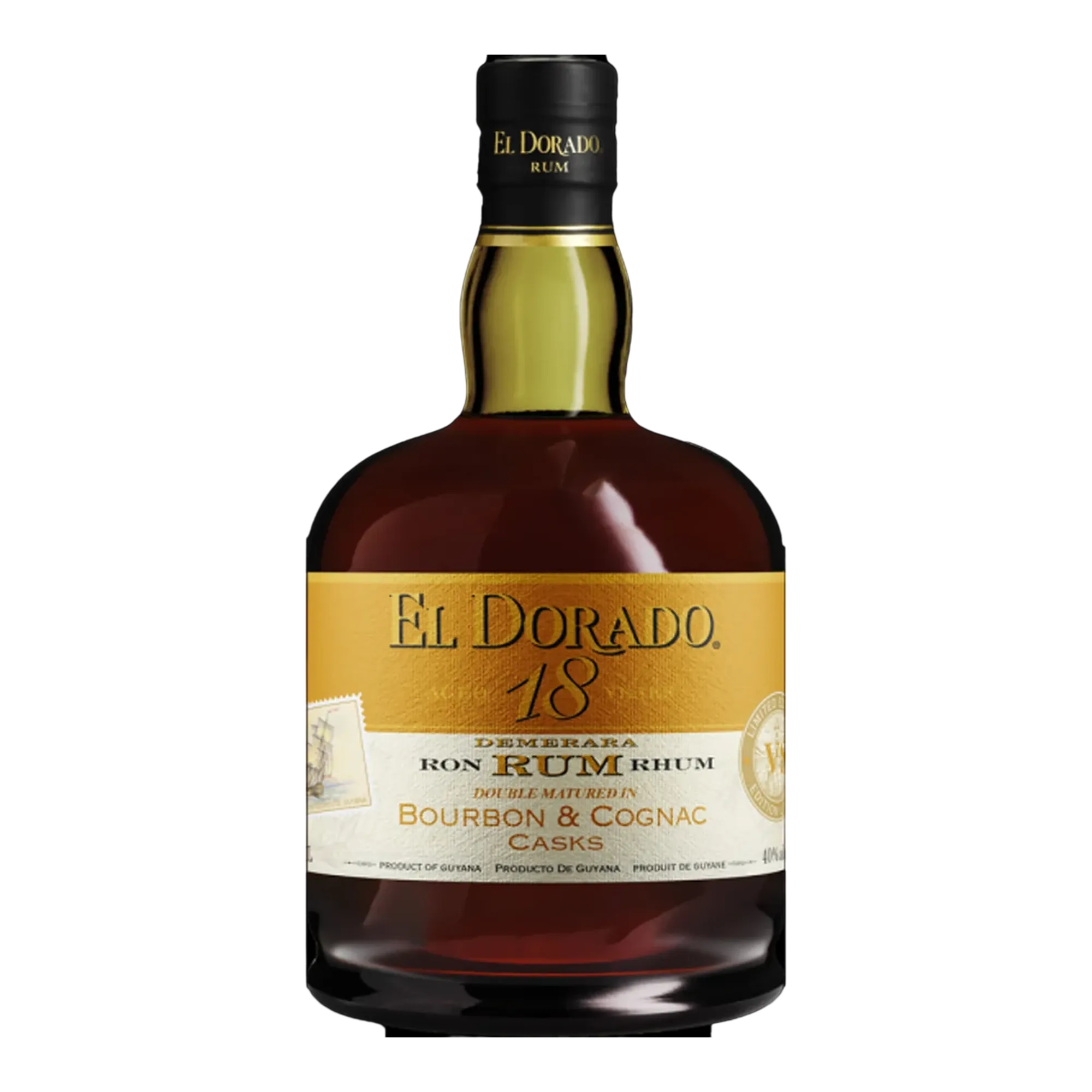 El Dorado 18 Year Old Bourbon & Cognac Cask Finished Demerara Rum