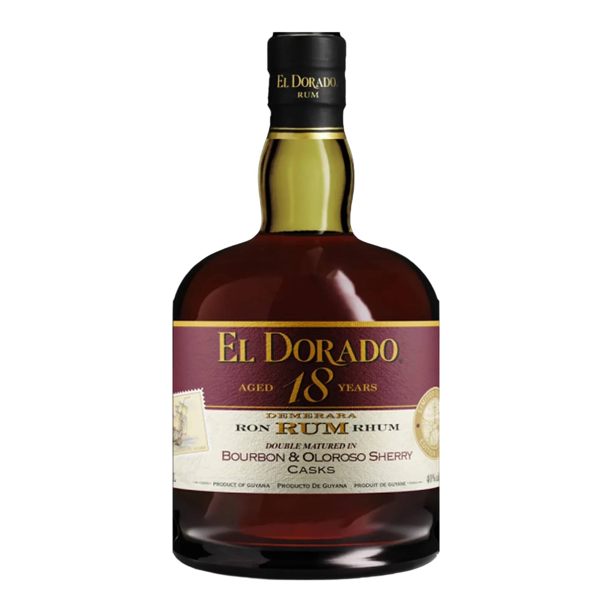 El Dorado 18 Year Old Bourbon & Sherry Cask Finished Demerara Rum