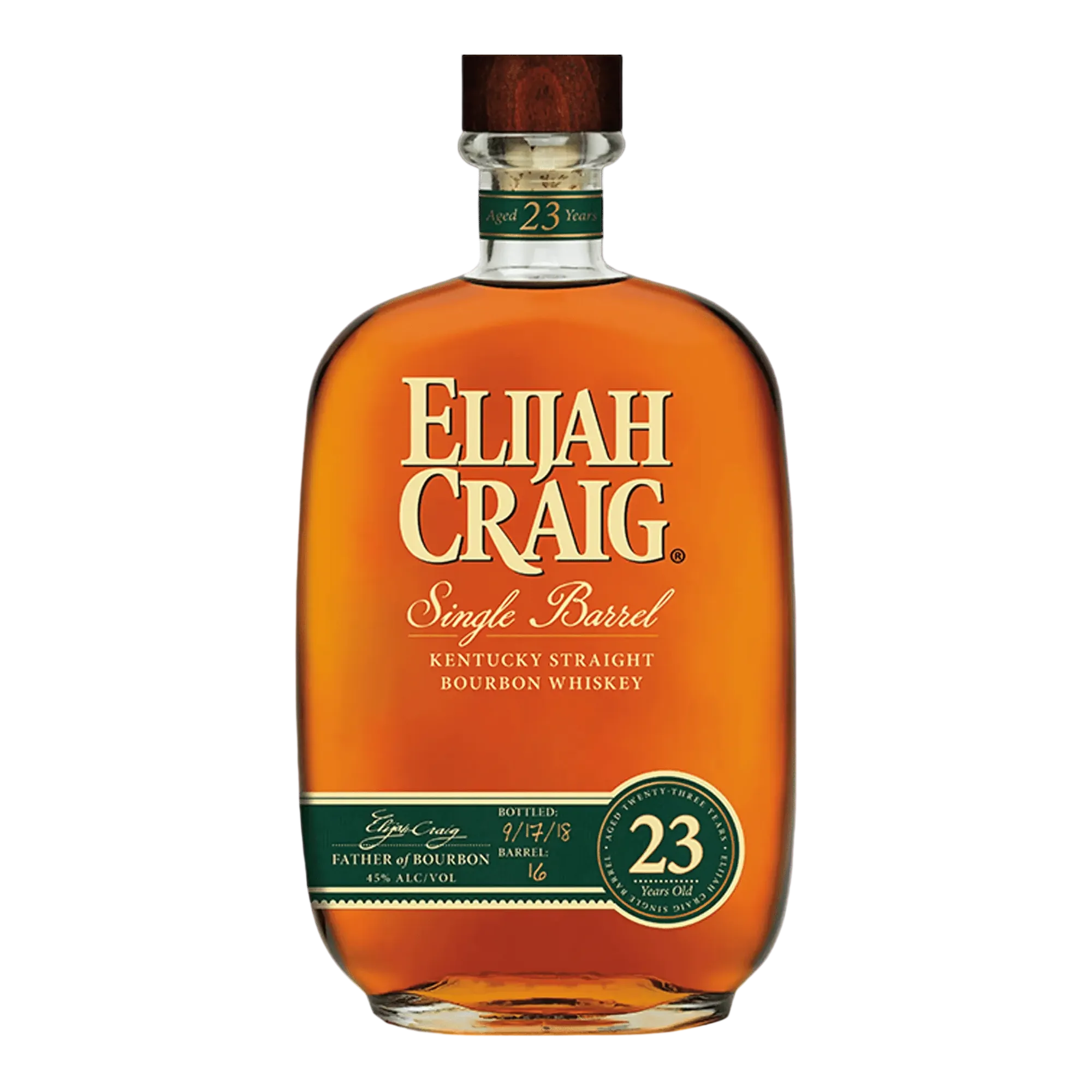 Elijah Craig 23 Year Old Single Barrel Kentucky Straight Bourbon Whiskey