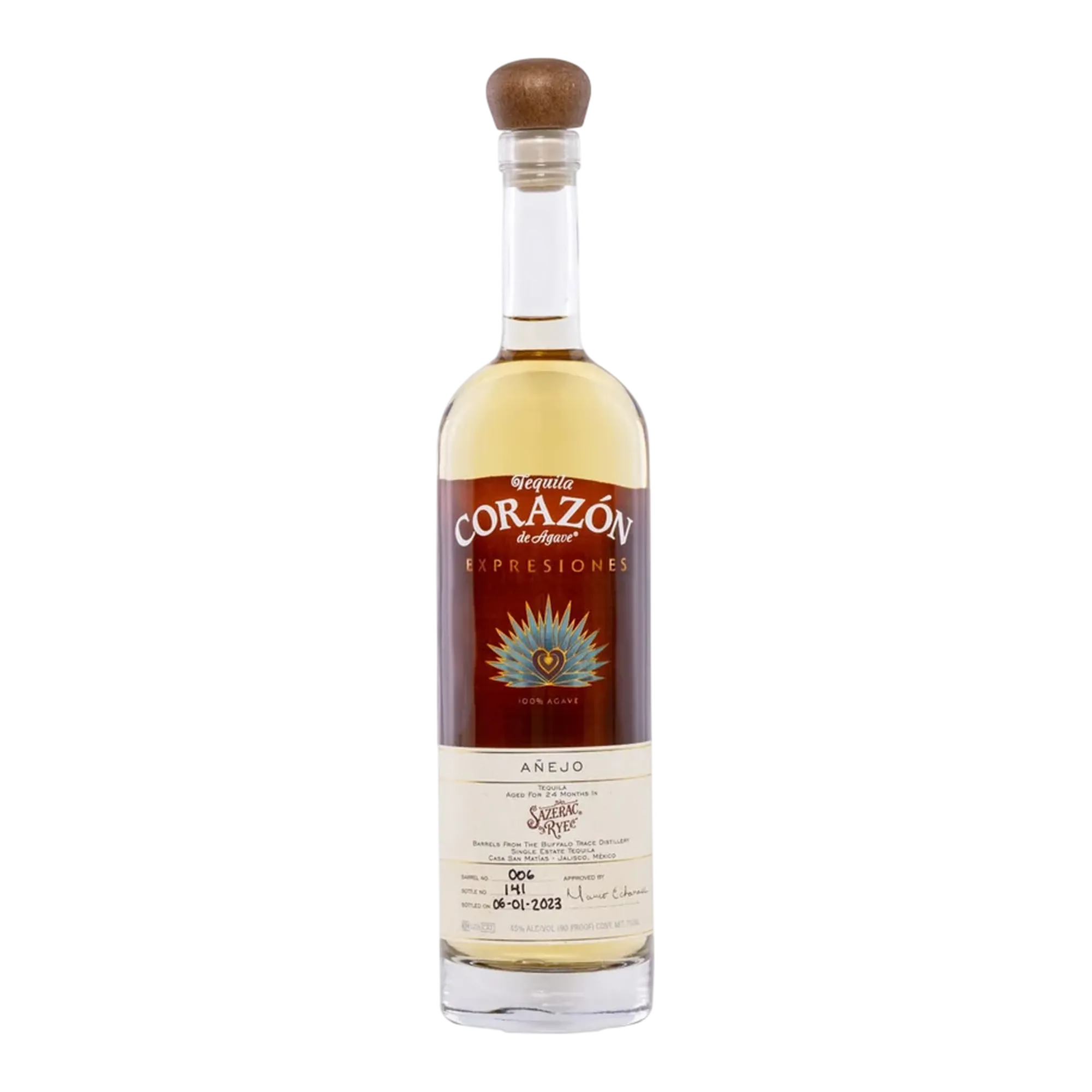 Expresiones del Corazón Añejo Tequila Aged in George T. Stagg Bourbon Barrels