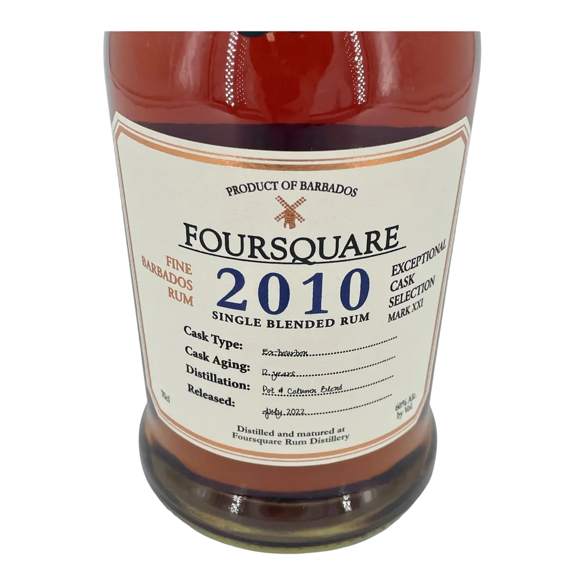 Foursquare Exceptional Cask Selection Mark XXI 2010 12 Year Old Rum 120 Proof