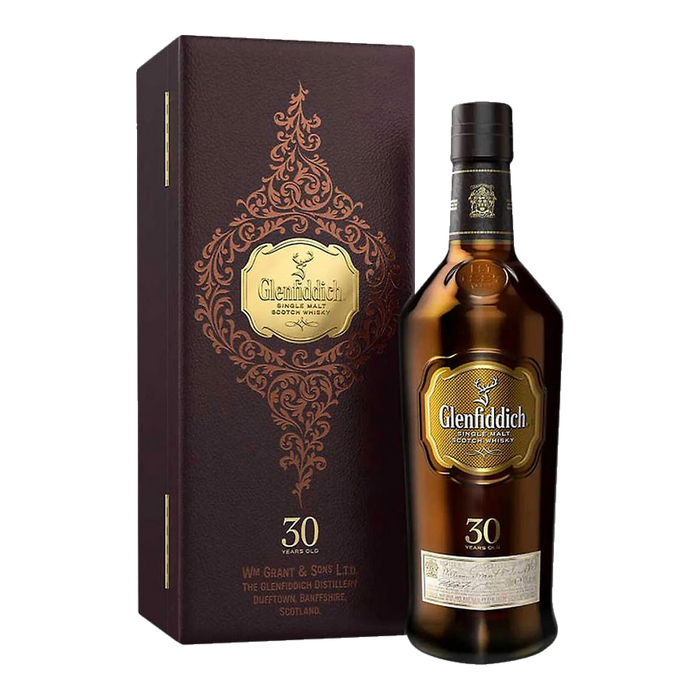 glenfiddich 30 year old single malt scotch whisky