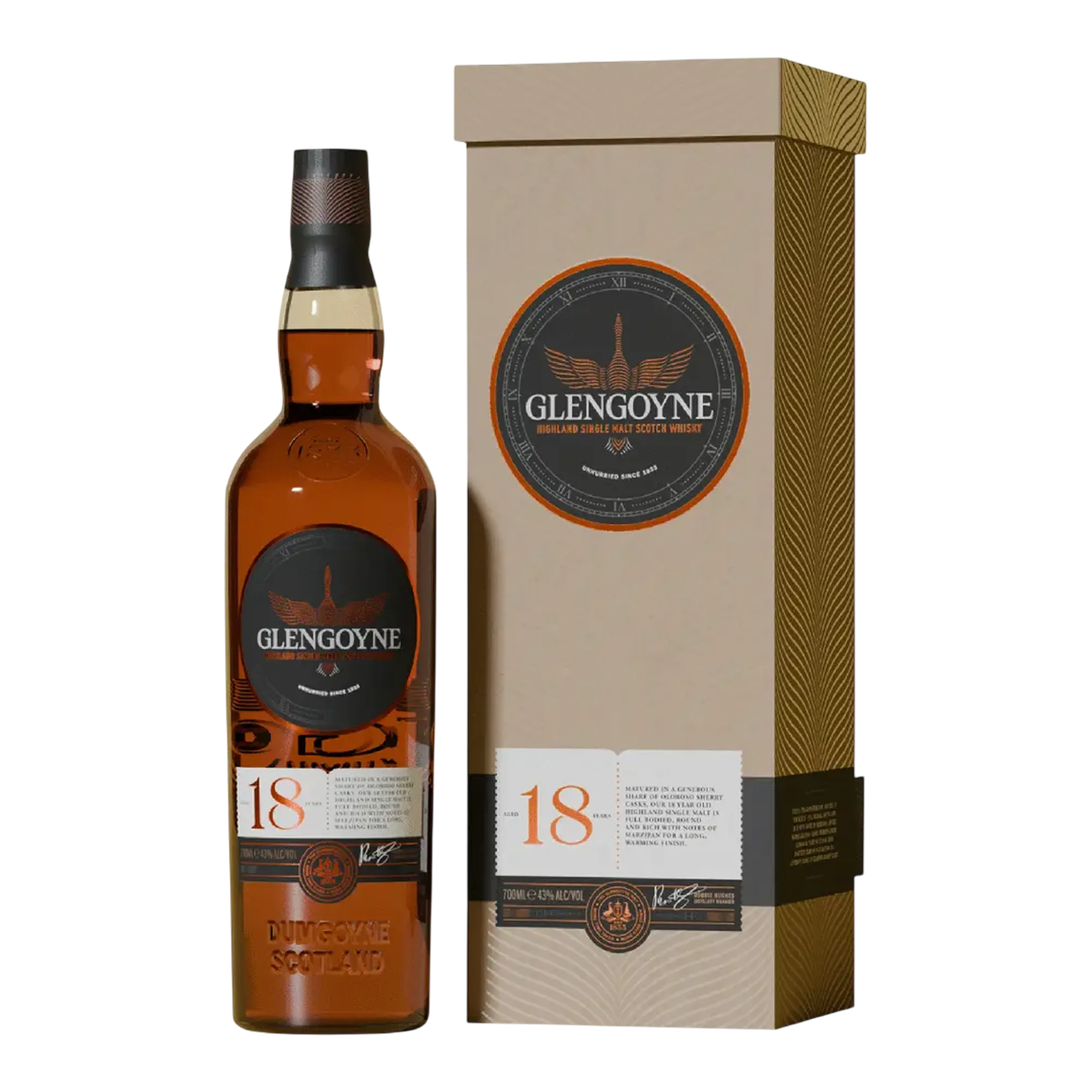 Glengoyne 18 Year Old Highland Single Malt Scotch Whisky 86 Proof