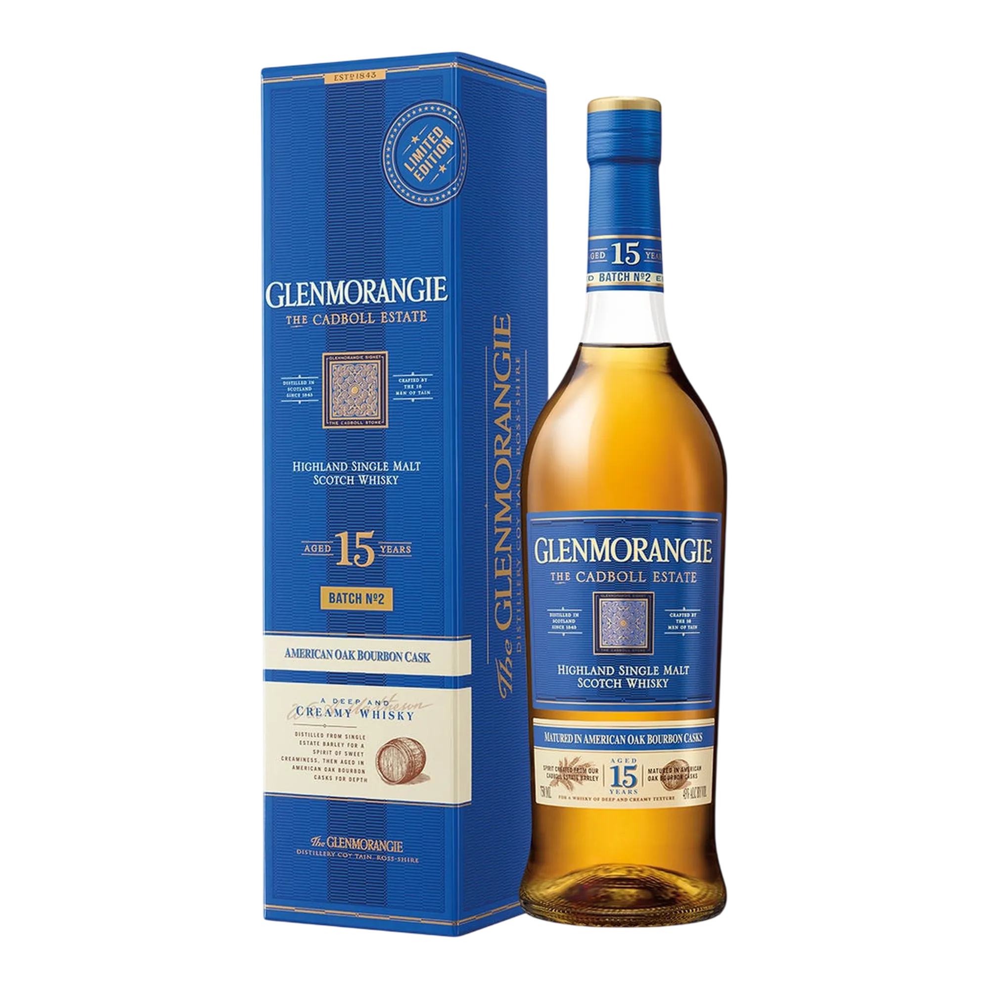 Glenmorangie The Cadboll Estate 15 Year Old Highland Single Malt Scotch Whisky