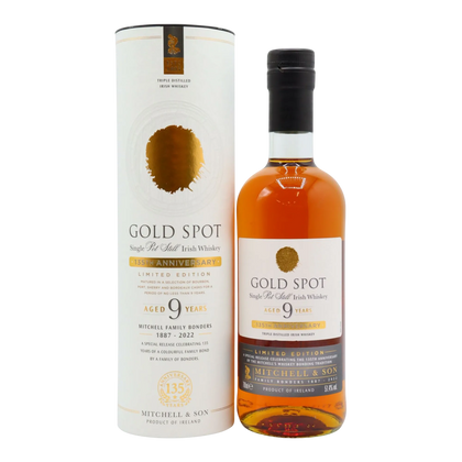 Gold Spot 135th Anniversary 9 Year Old Single Pot Still Irish Whiskey