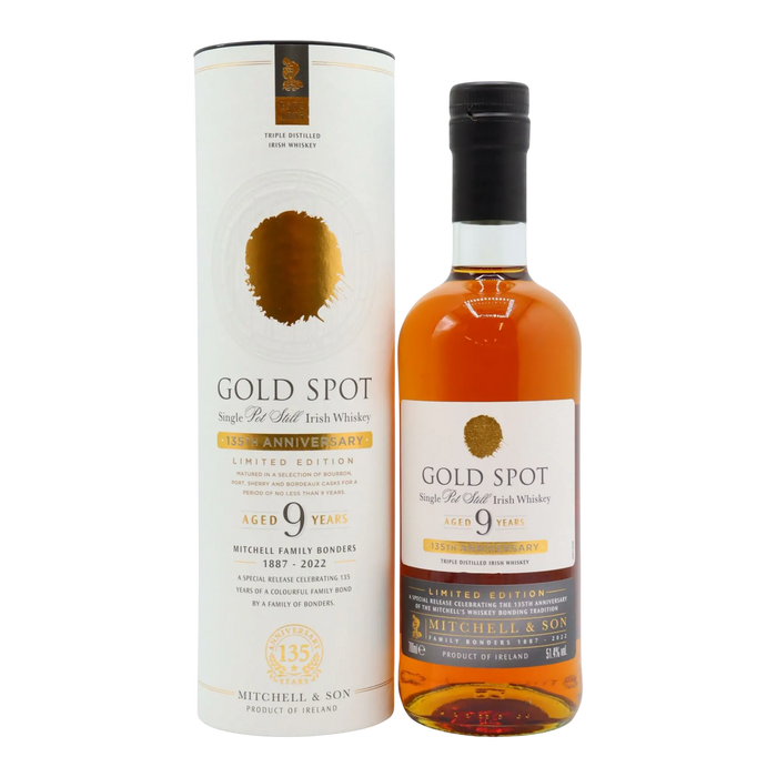 Gold Spot 135th Anniversary 9 Year Old Single Pot Still Irish Whiskey