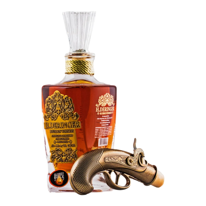 H. Deringer Bourbon Gift Set with Two Pistols and Two Glasses