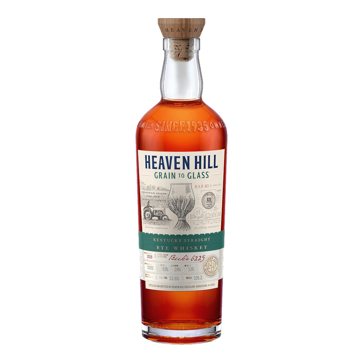 heaven hill grain to glass kentucky straight rye whiskey