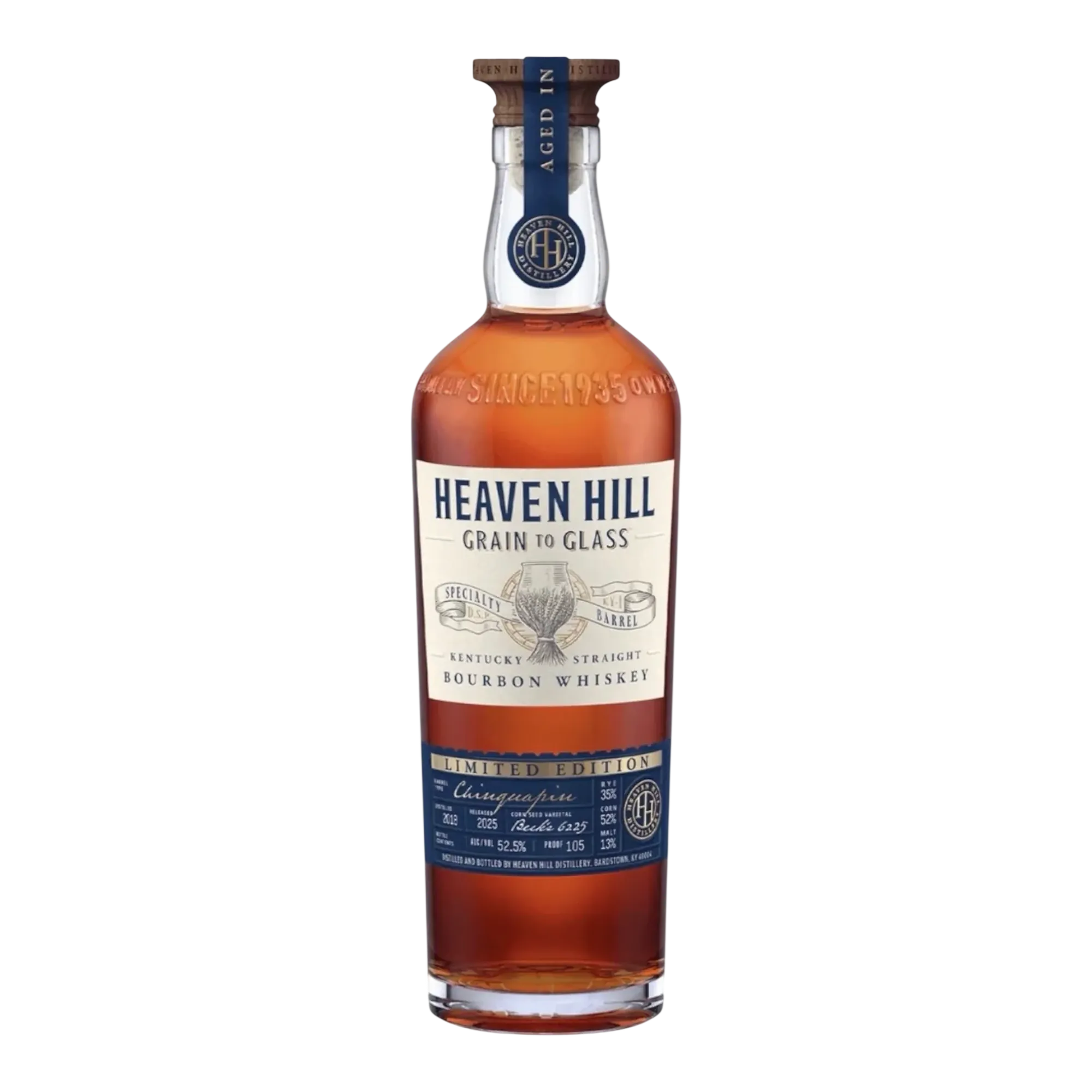 Heaven Hill Grain to Glass Specialty Barrel Series Chinquapin Oak Kentucky Straight Bourbon Whiskey 105 Proof