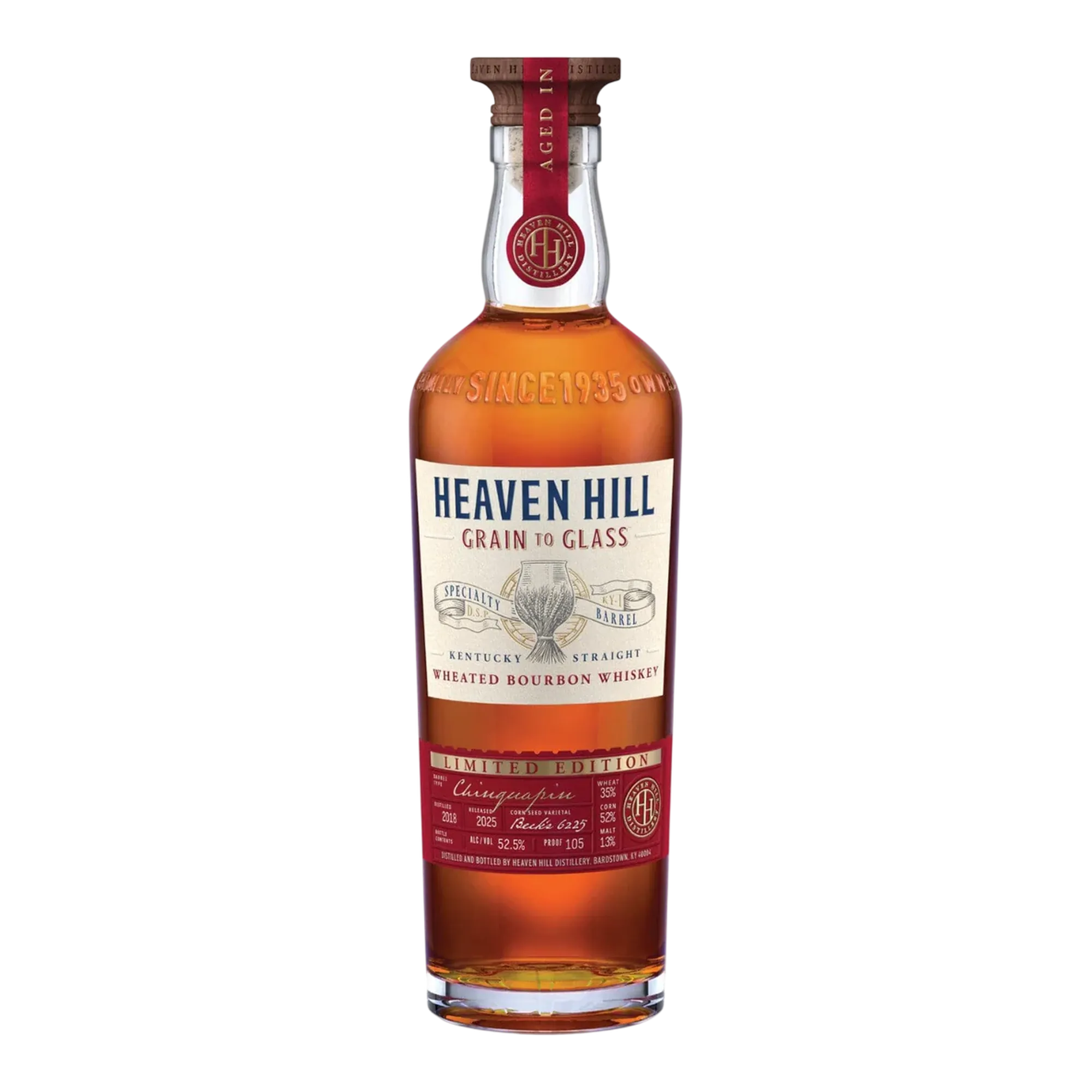 Heaven Hill Grain to Glass Specialty Barrel Series Chinquapin Oak Kentucky Straight Wheated Bourbon Whiskey 105 Proof