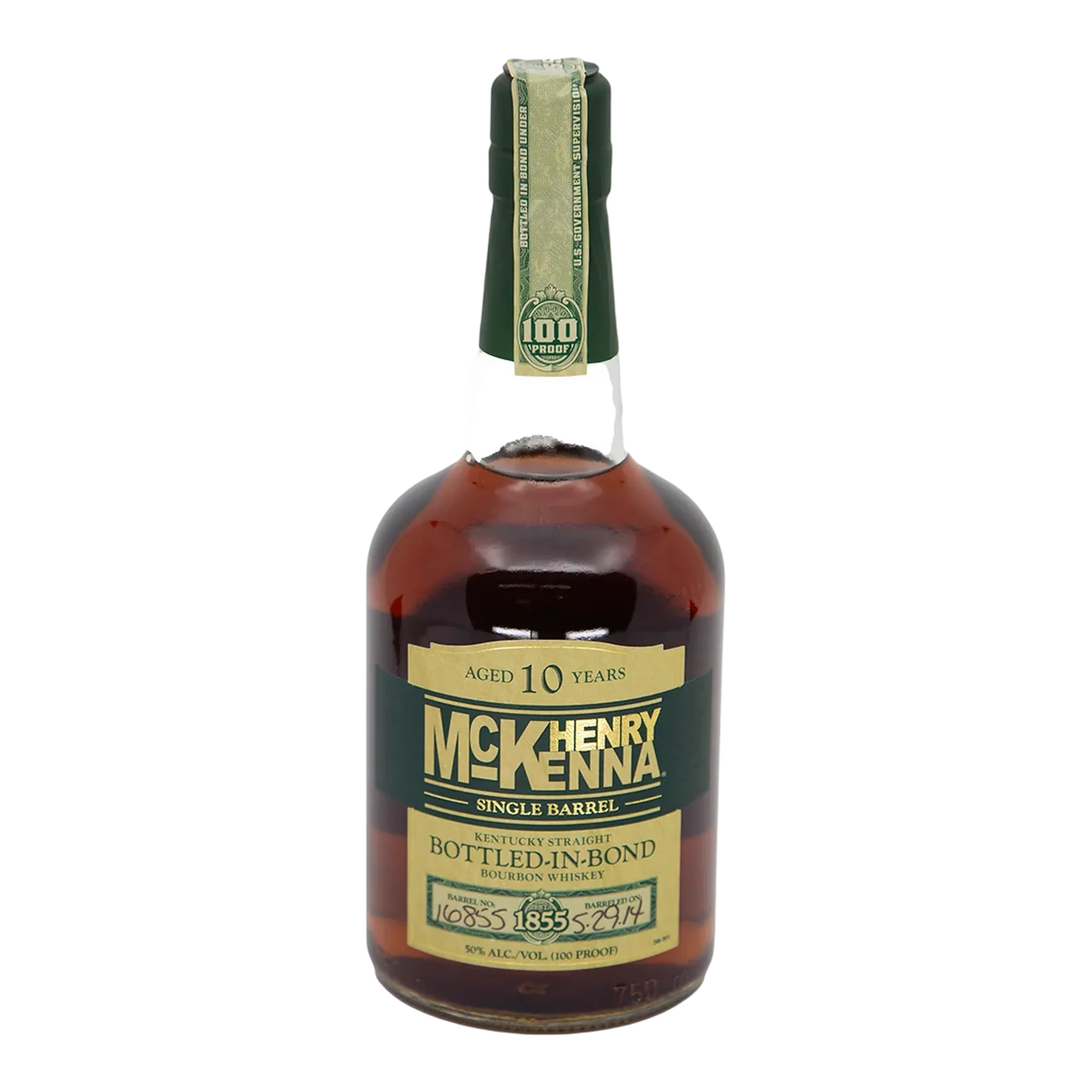 Henry McKenna 10 Year Old Single Barrel Bottled-in-Bond Kentucky Straight Bourbon Whiskey