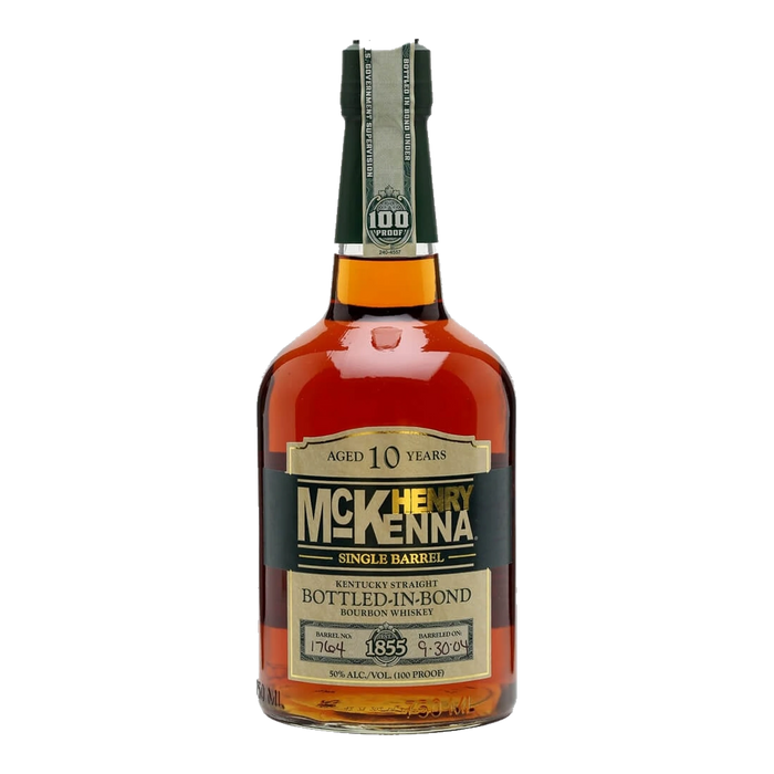 henry mckenna 10 year old single barrel bottled in bond kentucky straight bourbon whiskey