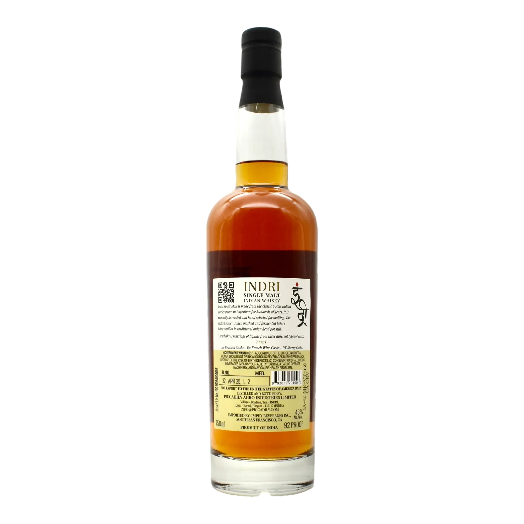 Indri-Trini The Three Wood Indian Single Malt Whisky