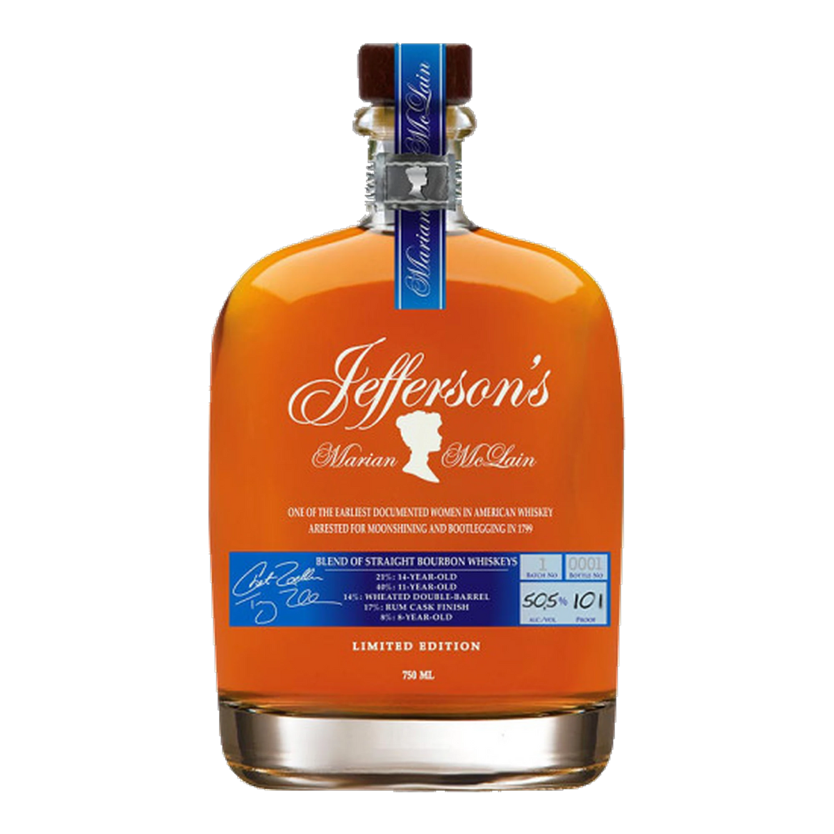 jefferson s marian mclain blend of straight bourbon whiskeys