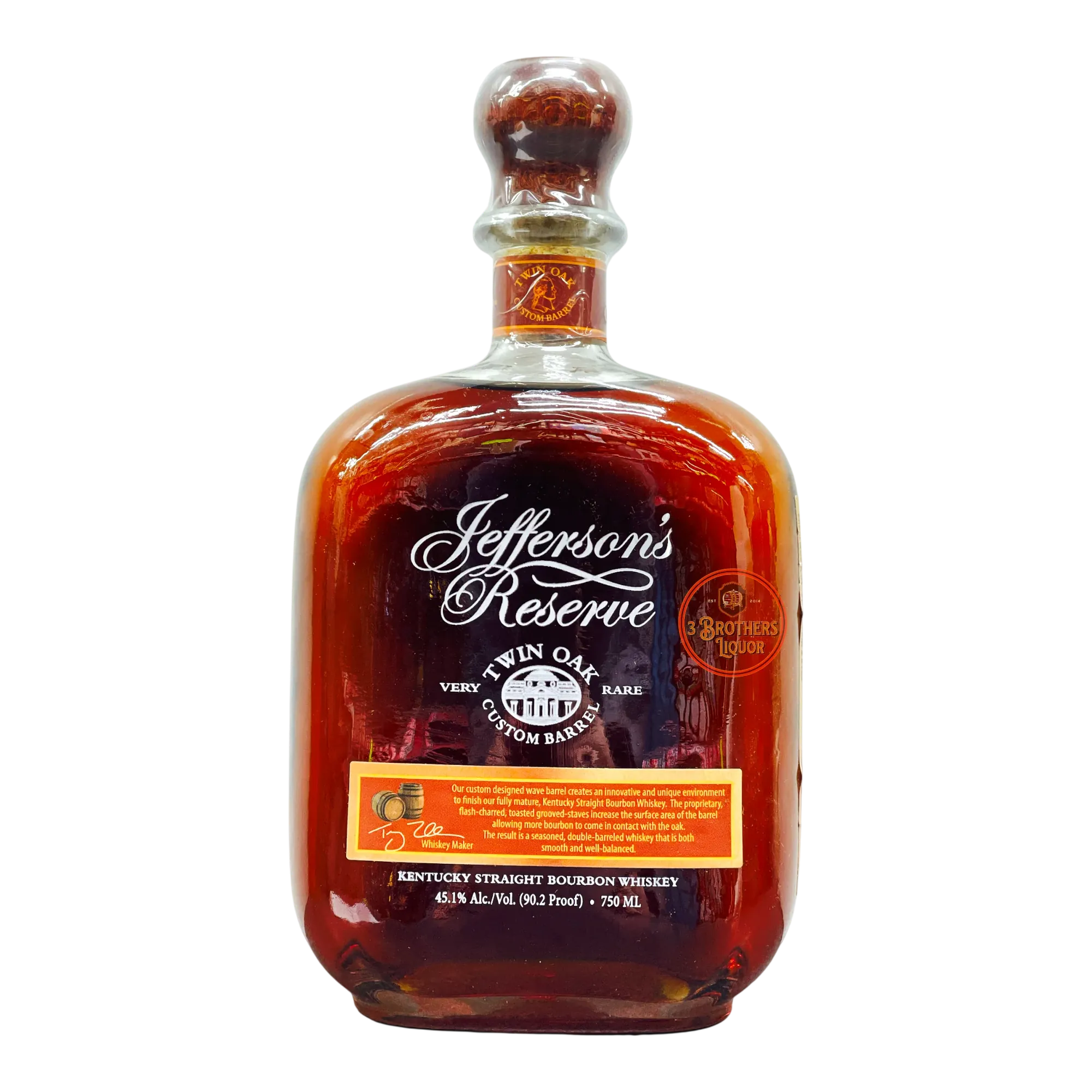 Jefferson’s Reserve Twin Oak Straight Bourbon Whiskey