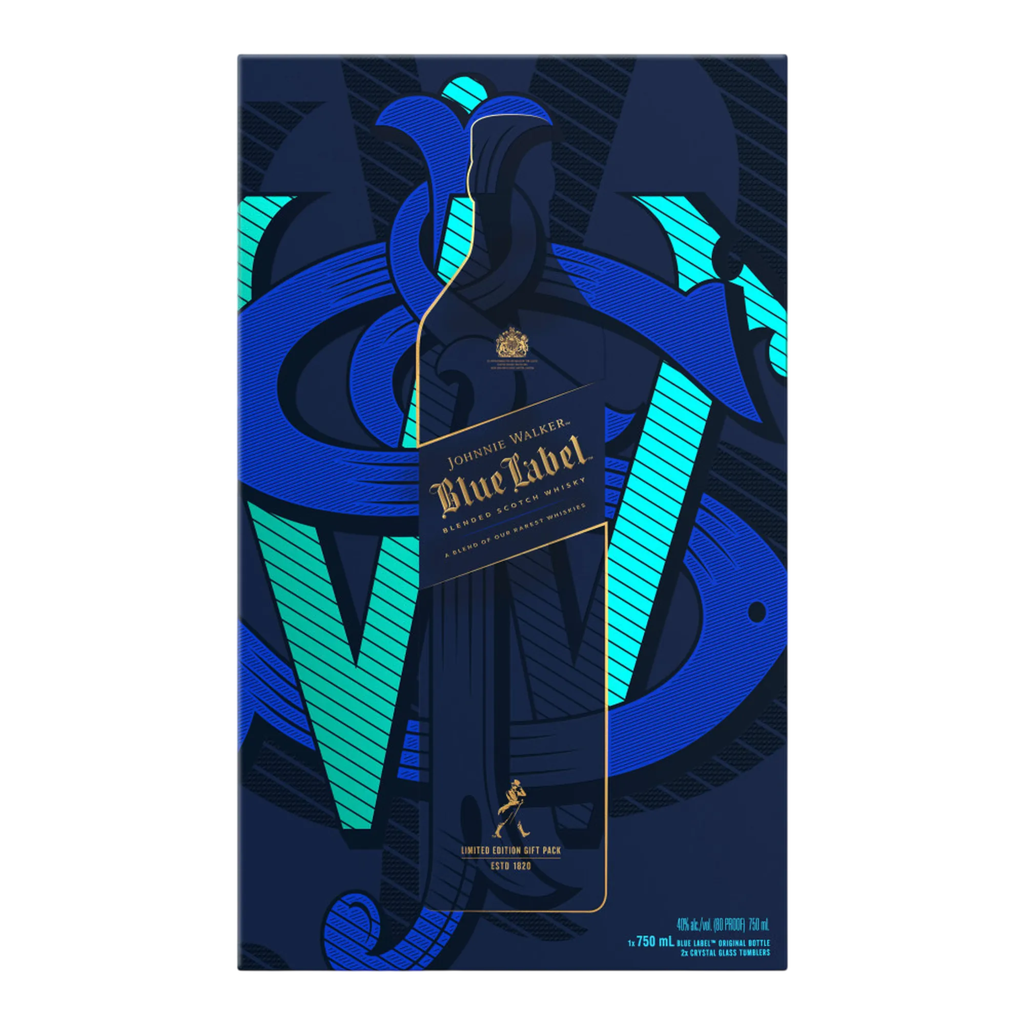 Johnnie Walker Blue Label Blended Scotch Whisky Gift Set with Pen