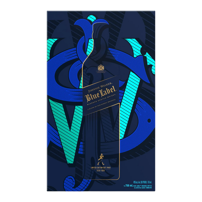 Johnnie Walker Blue Label Blended Scotch Whisky Gift Set with Pen