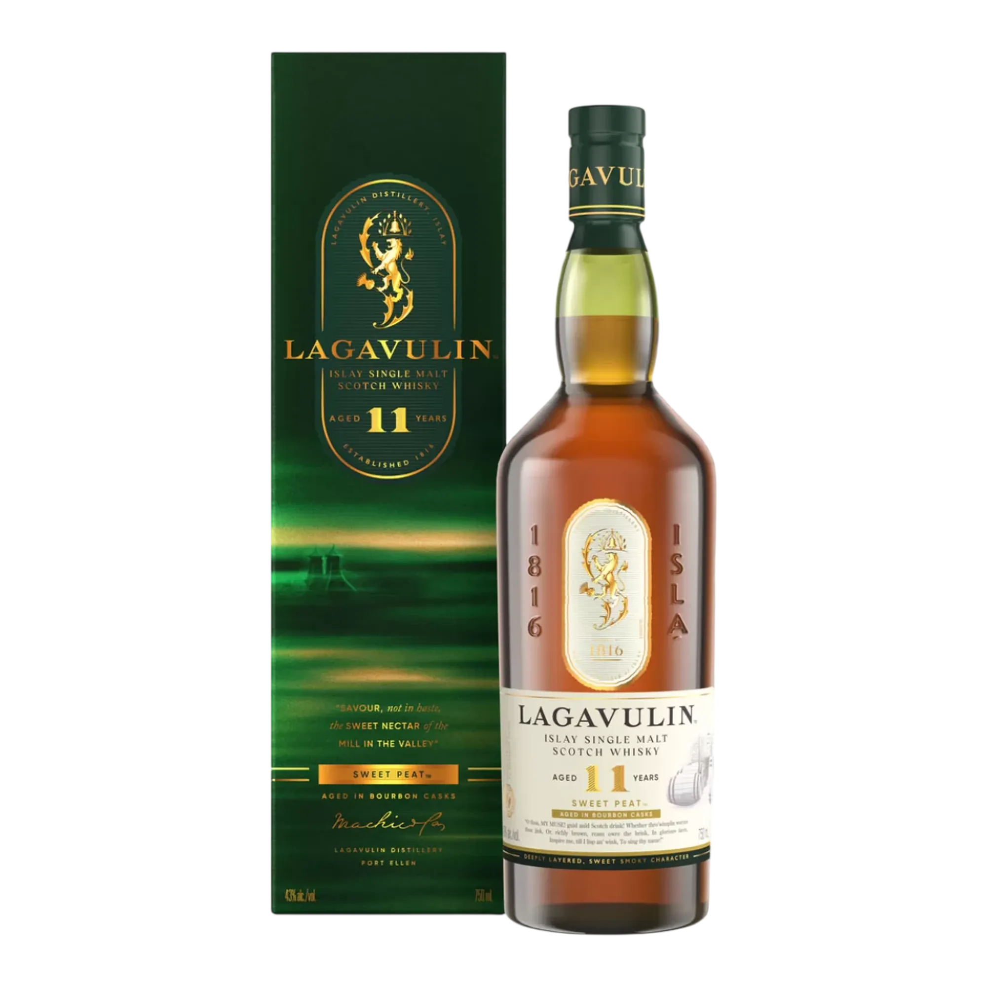 Lagavulin 11 Year Old Sweet Peat Islay Single Malt Scotch Whisky