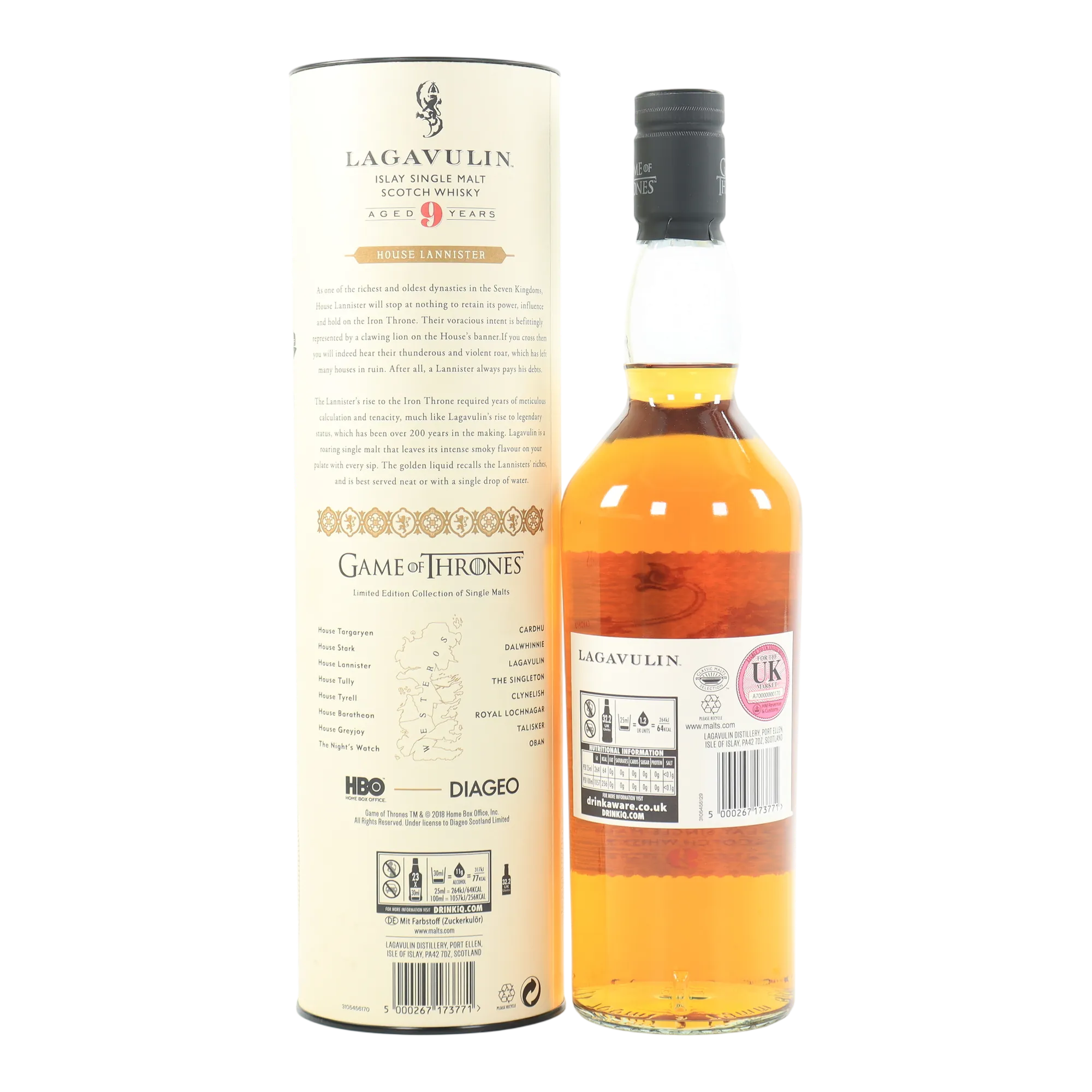 Lagavulin 9 Year Old Game of Thrones House Lannister Islay Single Malt Scotch Whisky