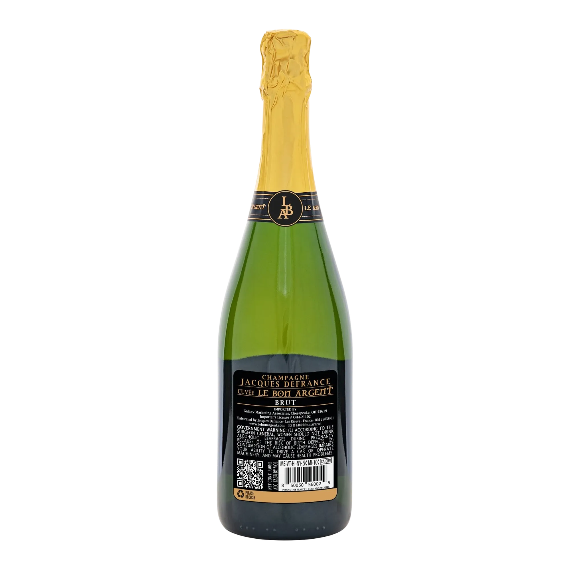 Le Bon Argent Brut Champagne “Green Bottle”