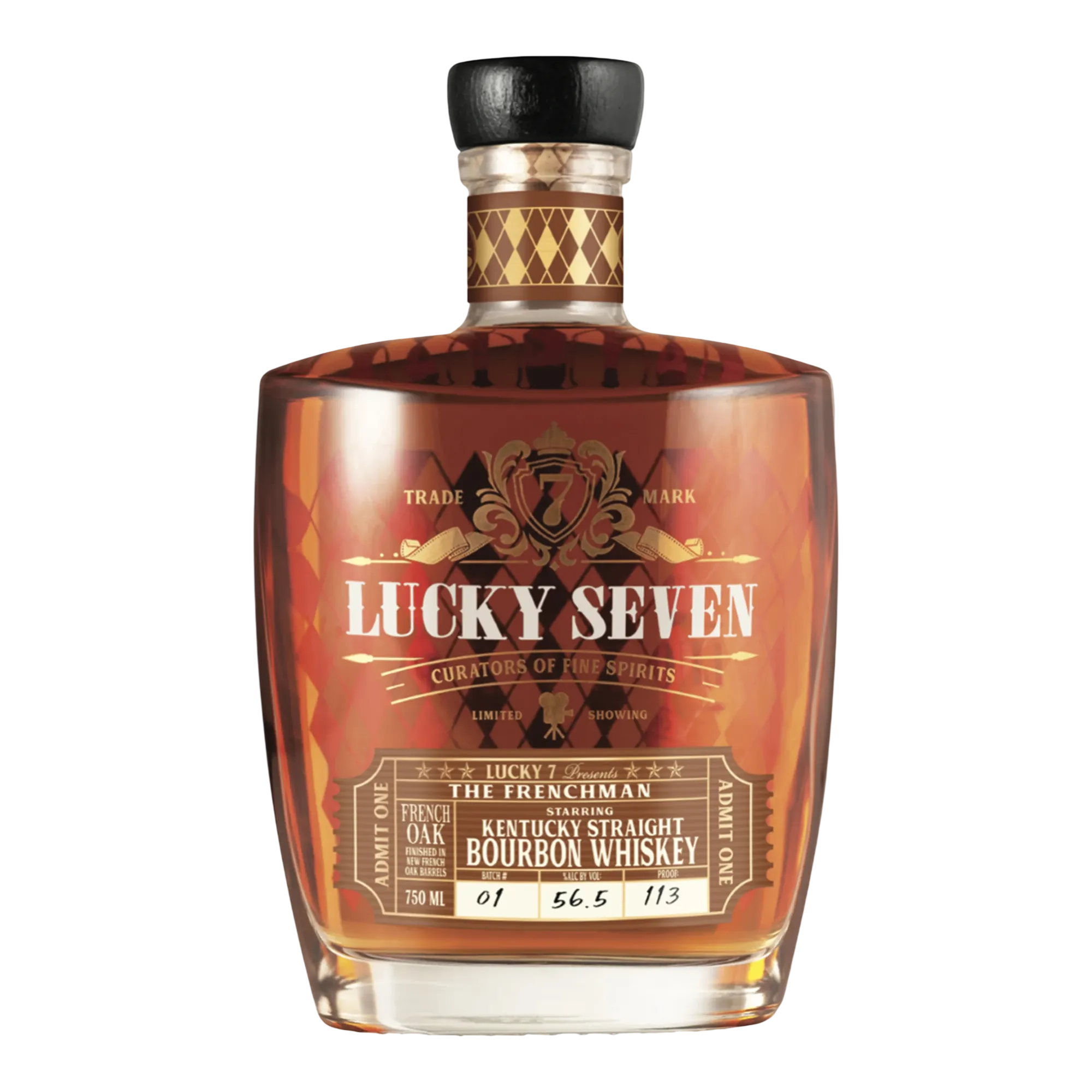 Lucky Seven The Frenchman Straight Bourbon Whiskey Finished in New French Oak Barrels
