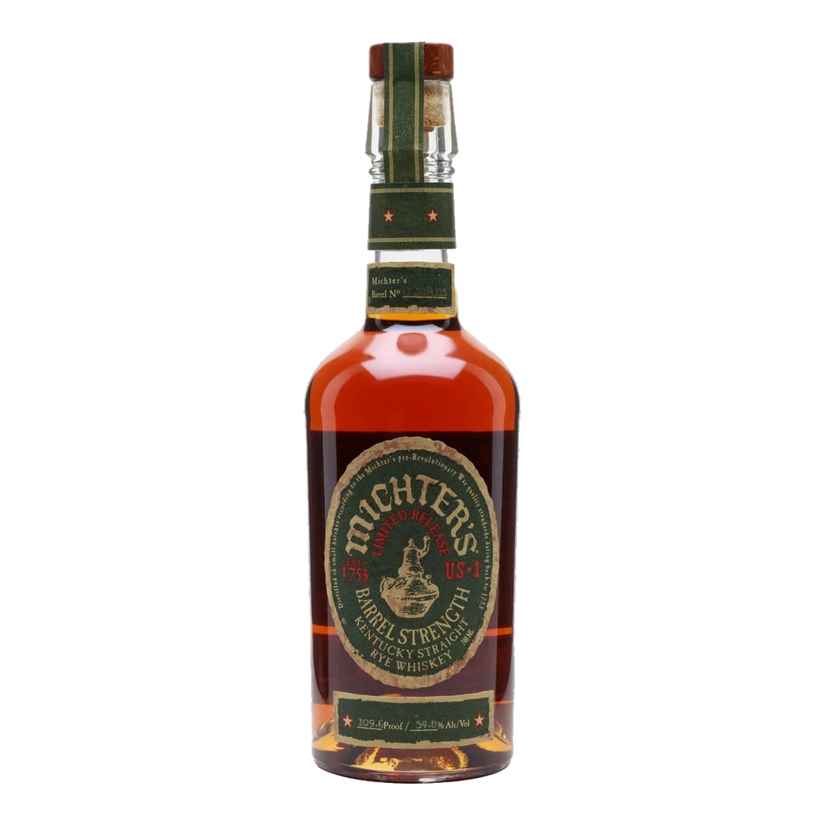 michter s us 1 barrel strength kentucky straight rye whiskey