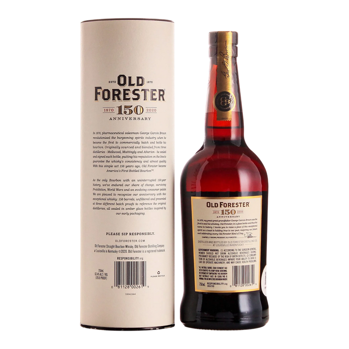 Old Forester 150th Anniversary Batch Proof Kentucky Straight Bourbon Whiskey