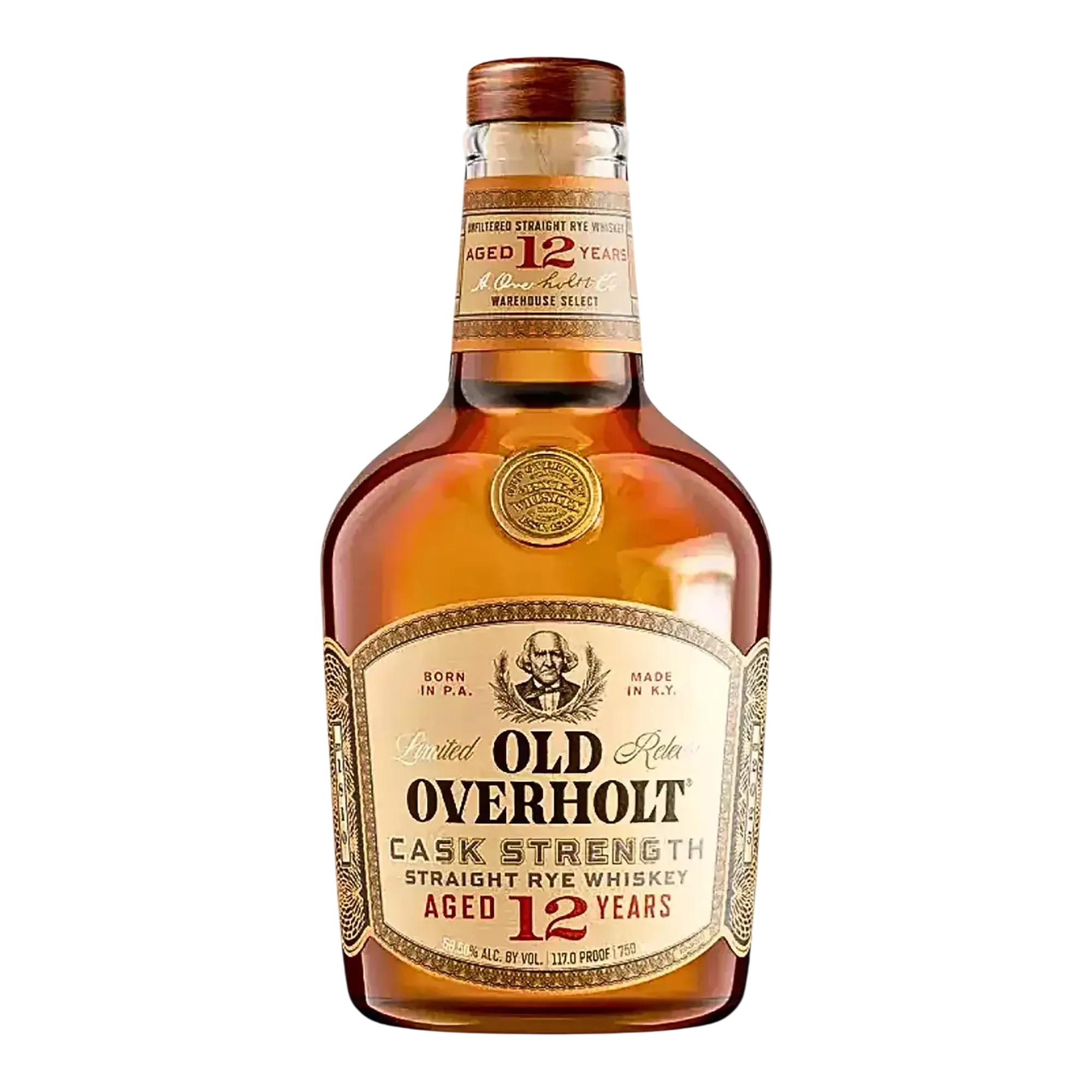 Old Overholt 12 Year Old Cask Strength Straight Rye Whiskey