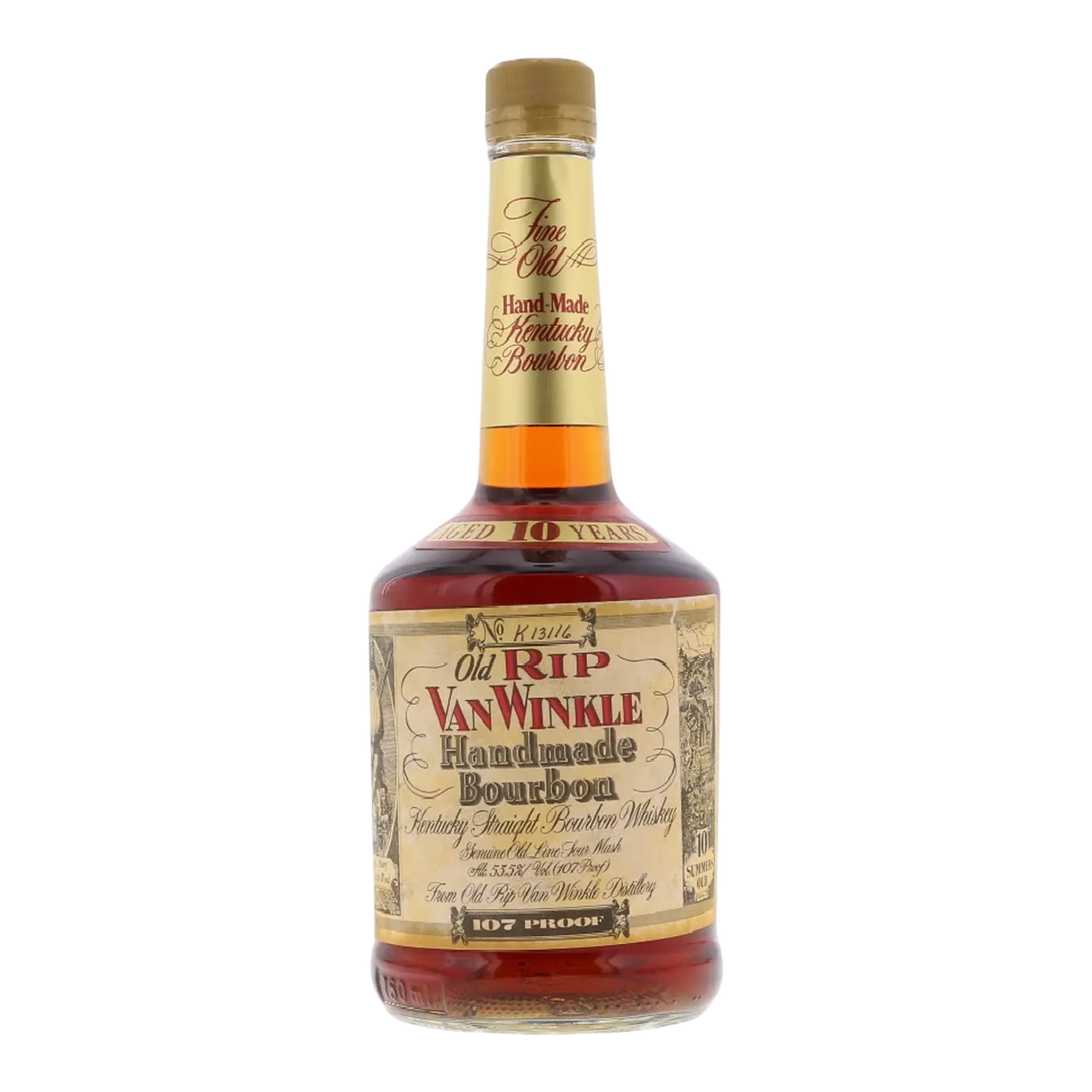Old Rip Van Winkle 10 Year Old Handmade Bourbon 107 Proof