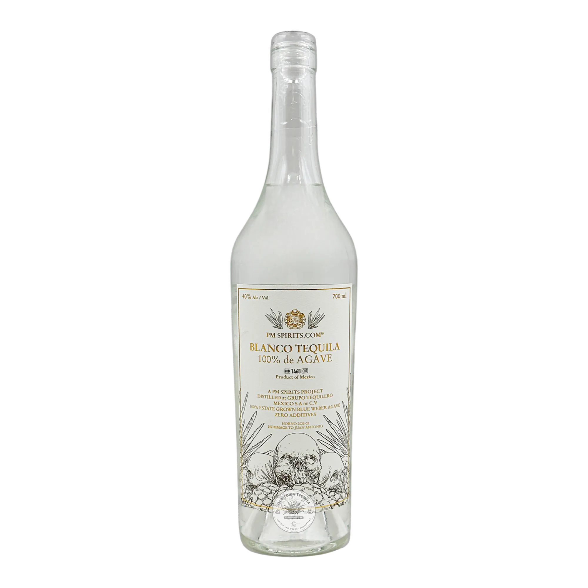 PM Spirits Project Single Oven Blanco Tequila 80 Proof