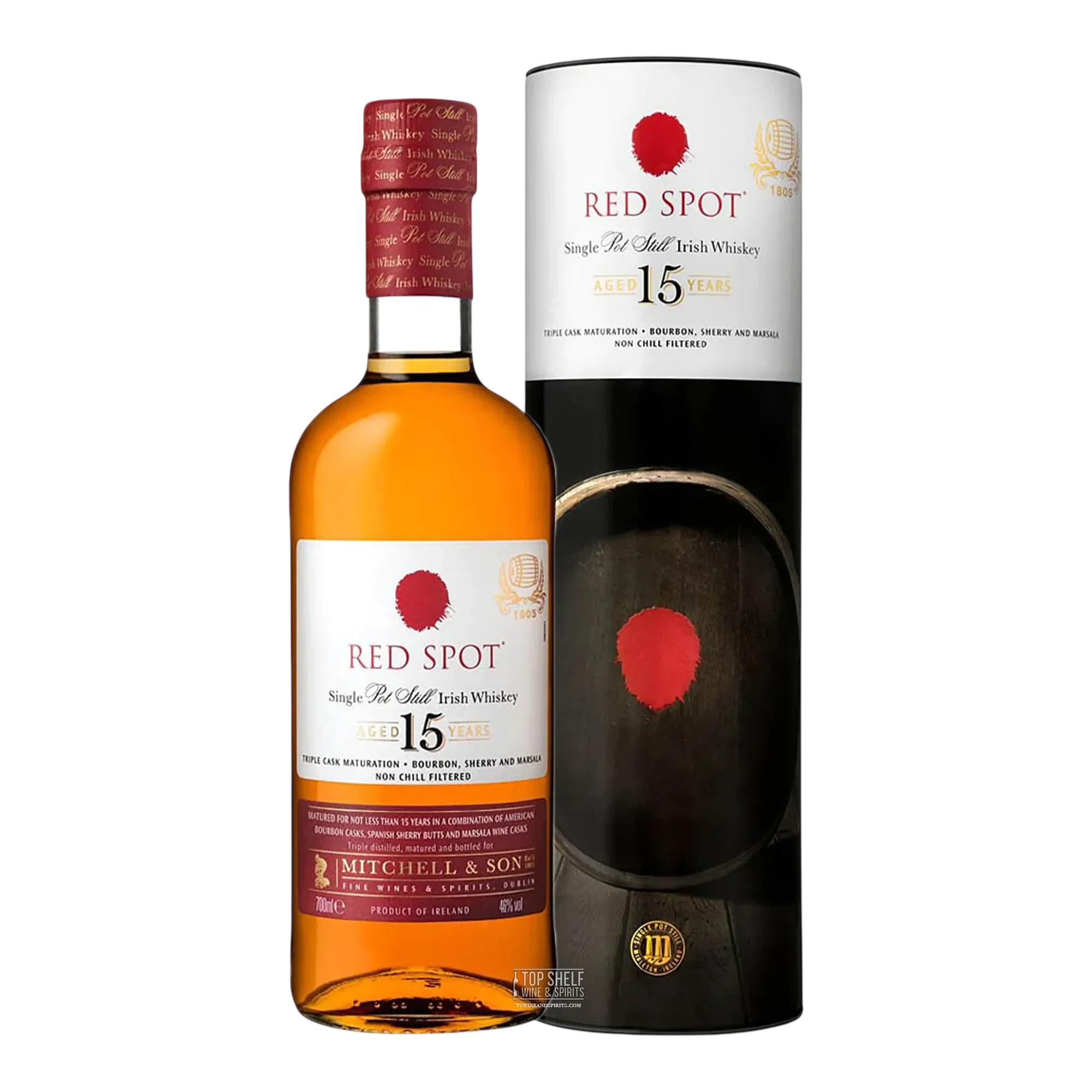 Red Spot 15 Year Old Single Pot Still Irish Whiskey