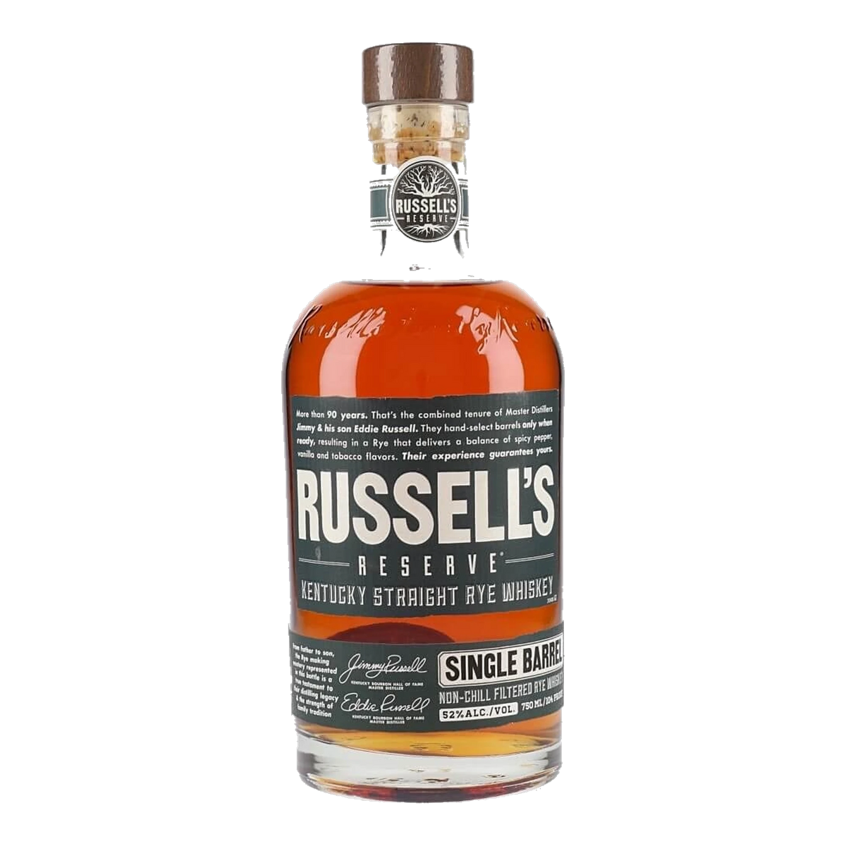 russells reserve single barrel rye whiskey 104 proof