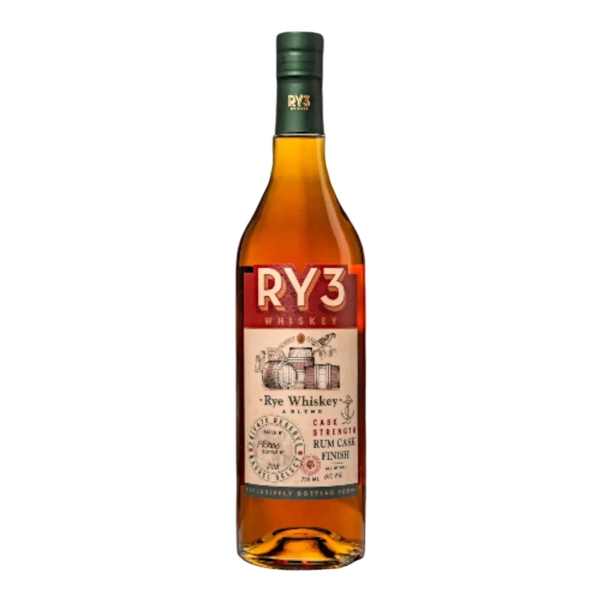 RY3 Rum Cask Finish Rye Whiskey 100 Proof
