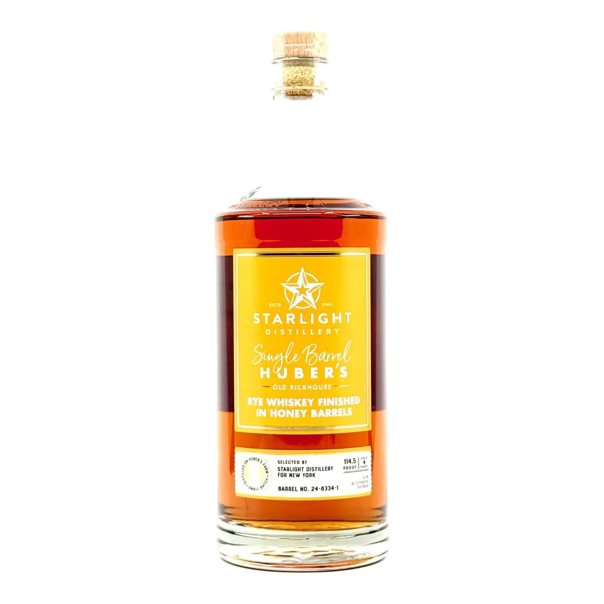 Starlight Distillery Carl T. Huber’s VDN Cask Finished Rye Whiskey